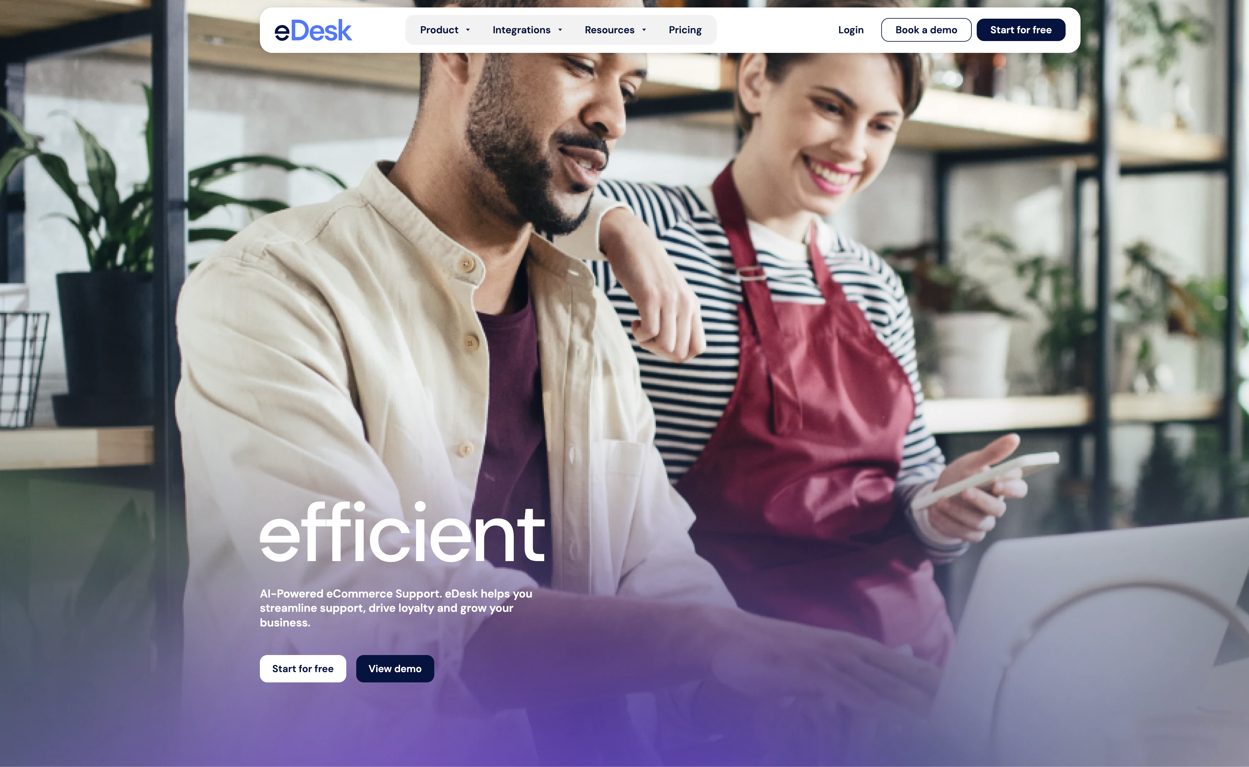 eDesk - Screenshot showing the interface and features of this AI tool