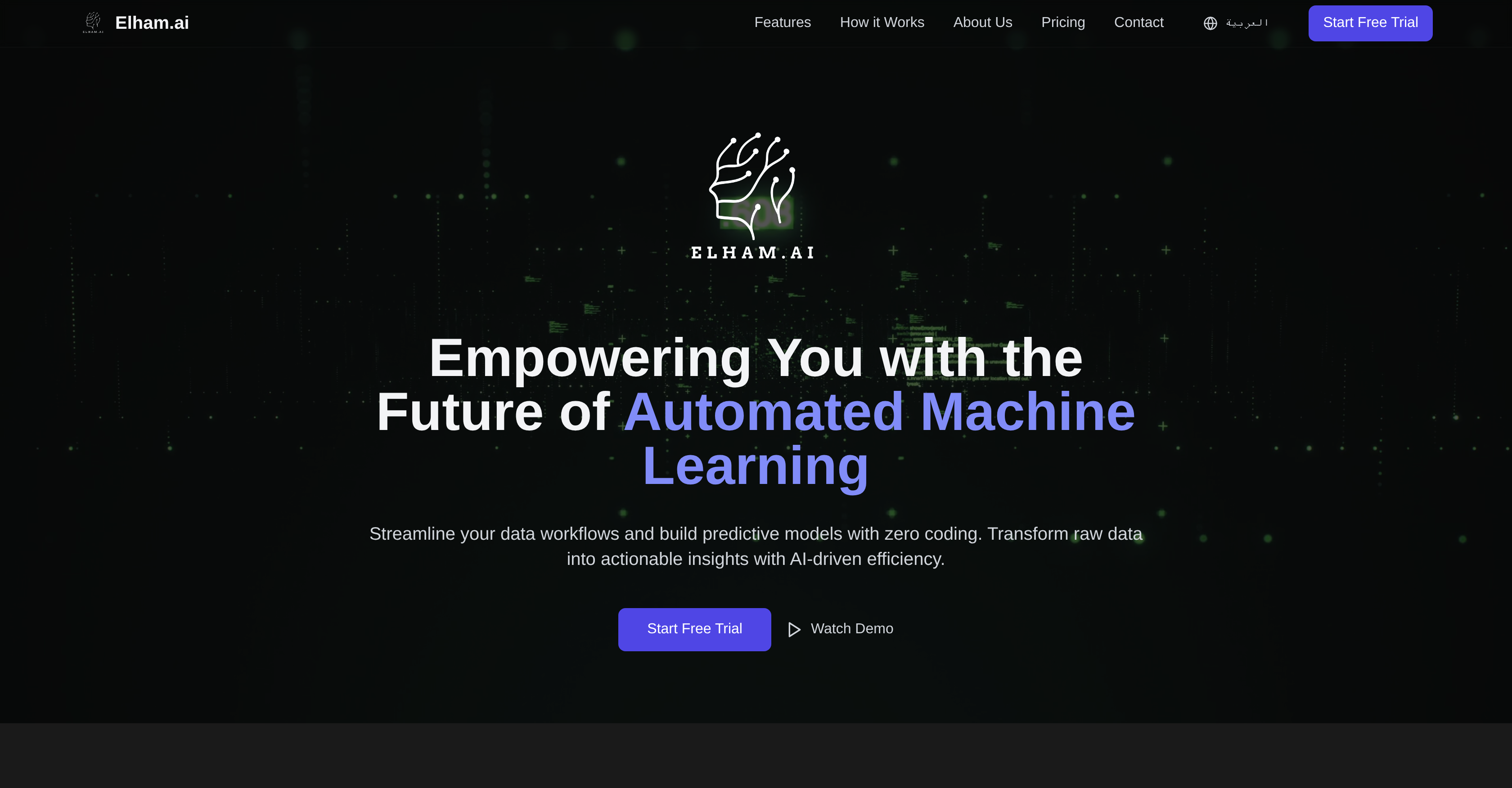 Elham.ai - Screenshot showing the interface and features of this AI tool