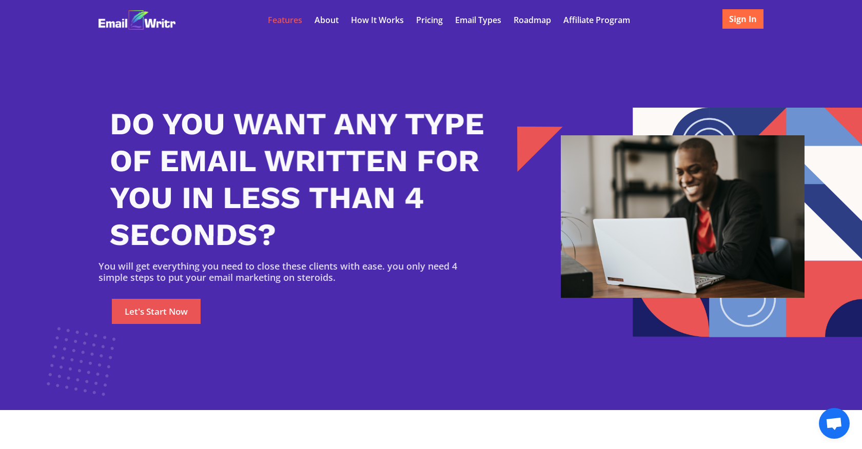 EmailWritr - Screenshot showing the interface and features of this AI tool