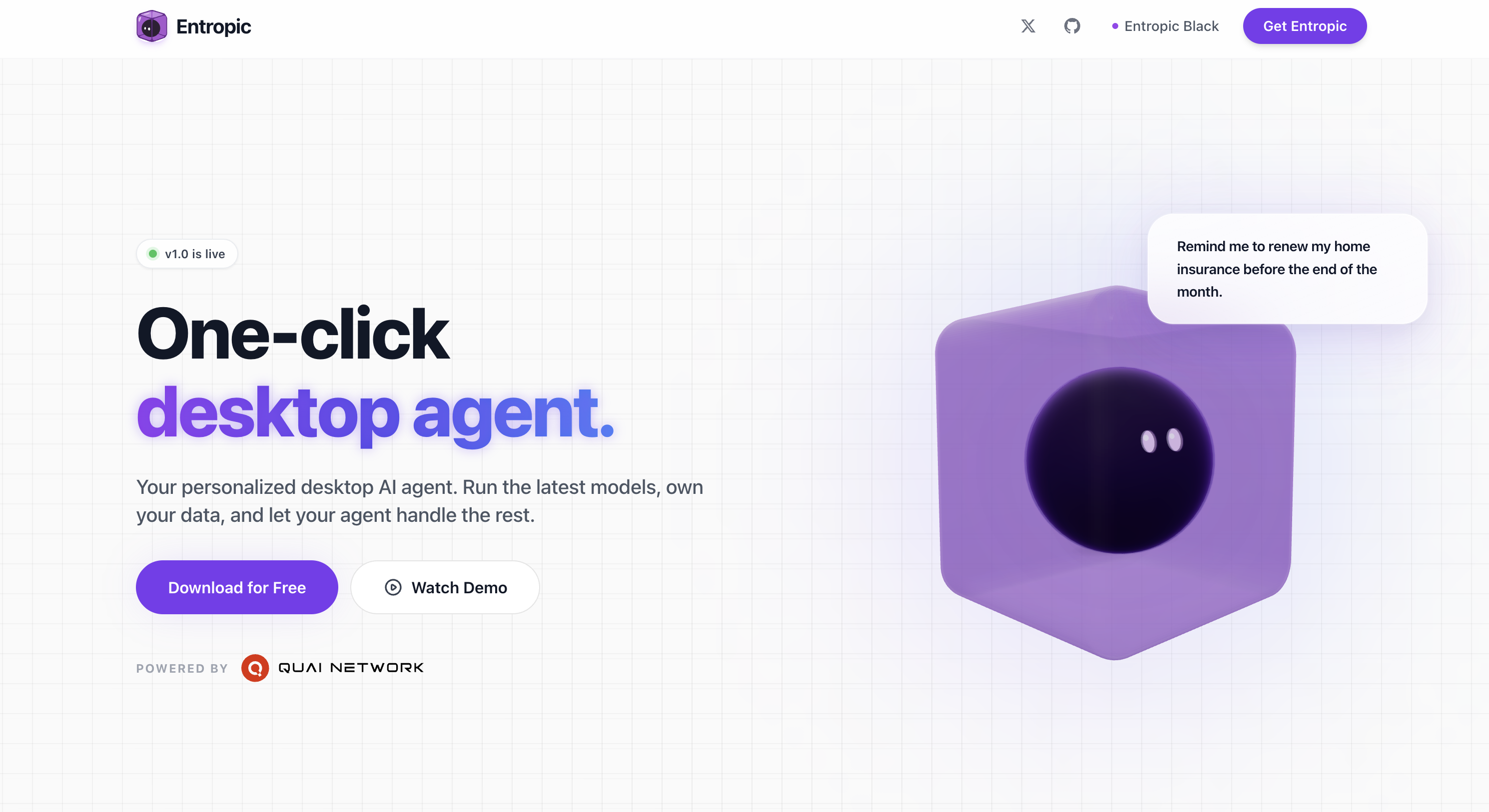 Entropic - Screenshot showing the interface and features of this AI tool