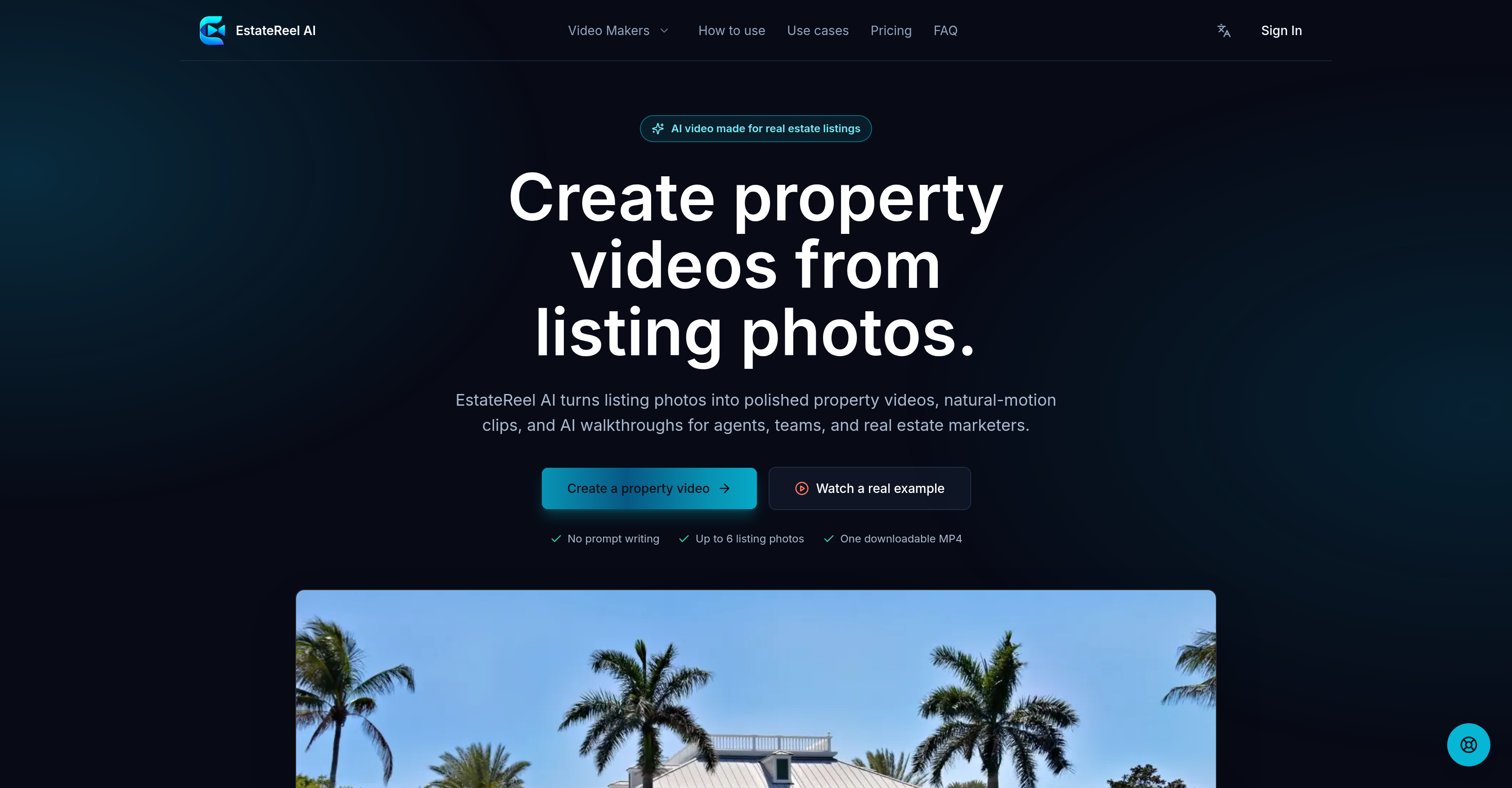EstateReel AI - Screenshot showing the interface and features of this AI tool