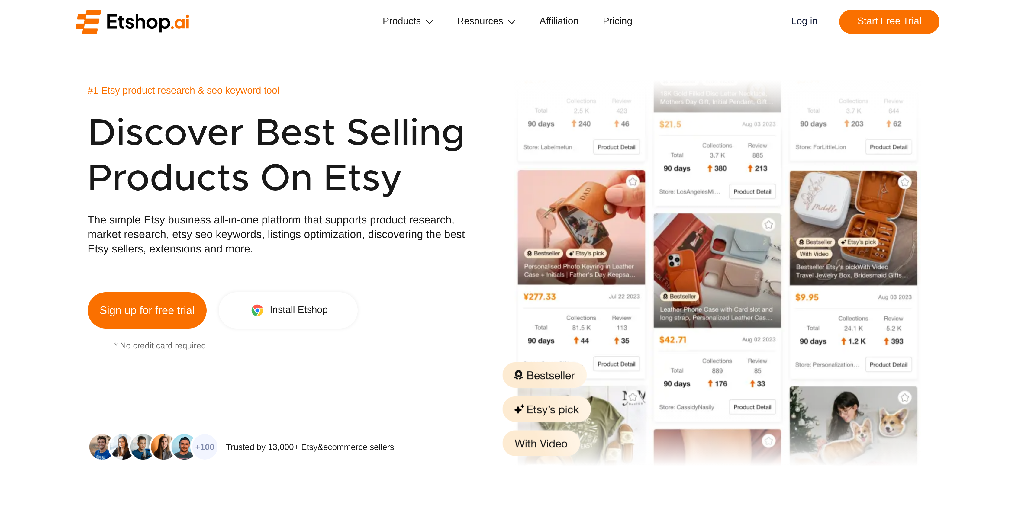 Etshop - Screenshot showing the interface and features of this AI tool