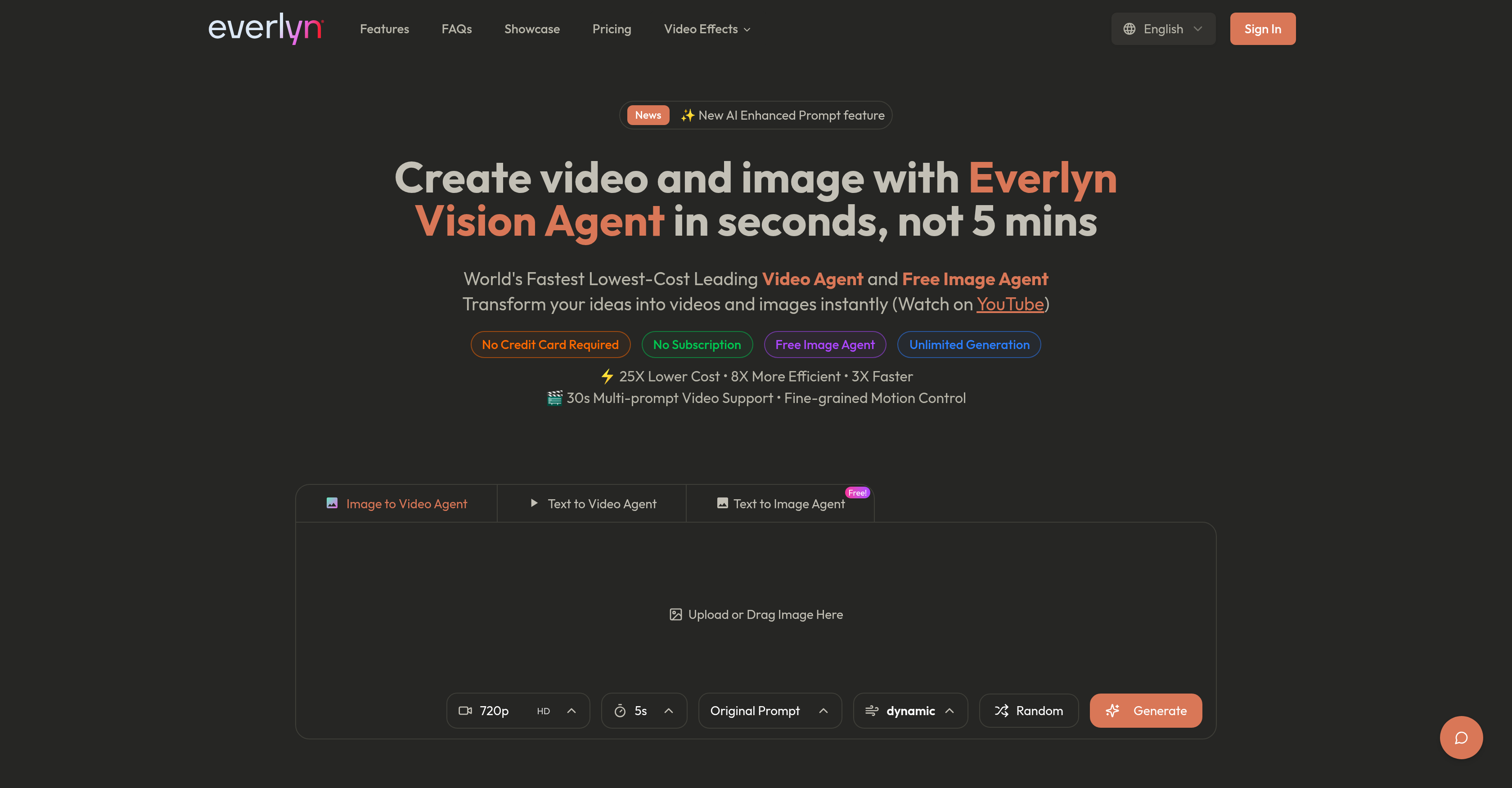 Everlyn: Fastest Video and Image Generation - Screenshot showing the interface and features of this AI tool