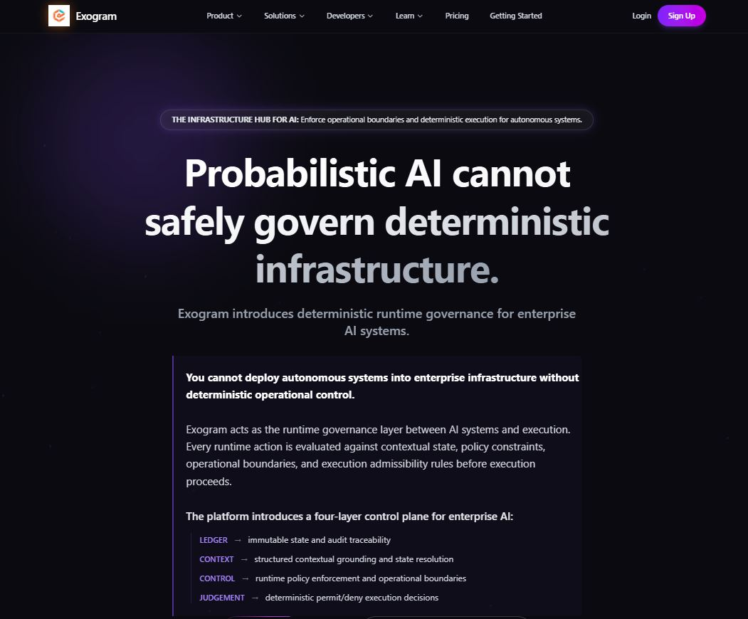 Exogram - Screenshot showing the interface and features of this AI tool