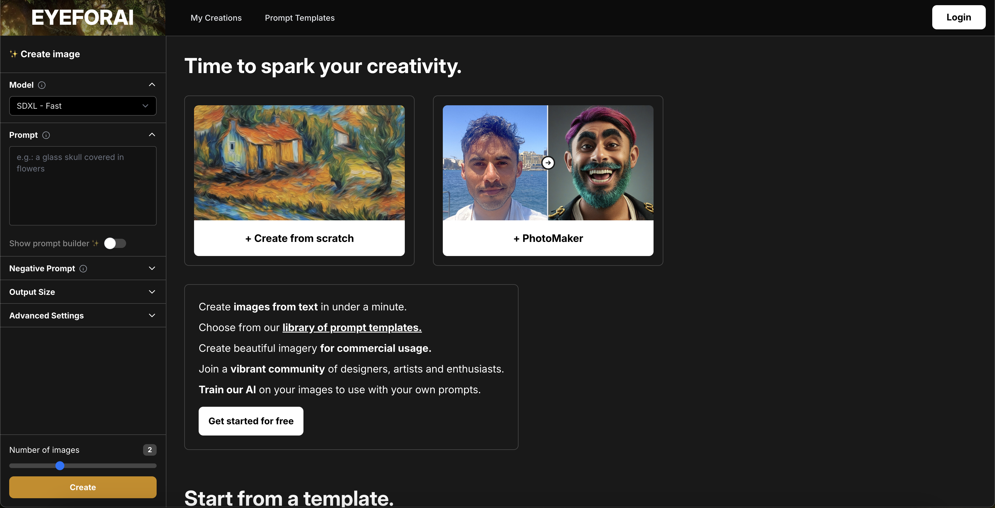 EyeforAI - Screenshot showing the interface and features of this AI tool