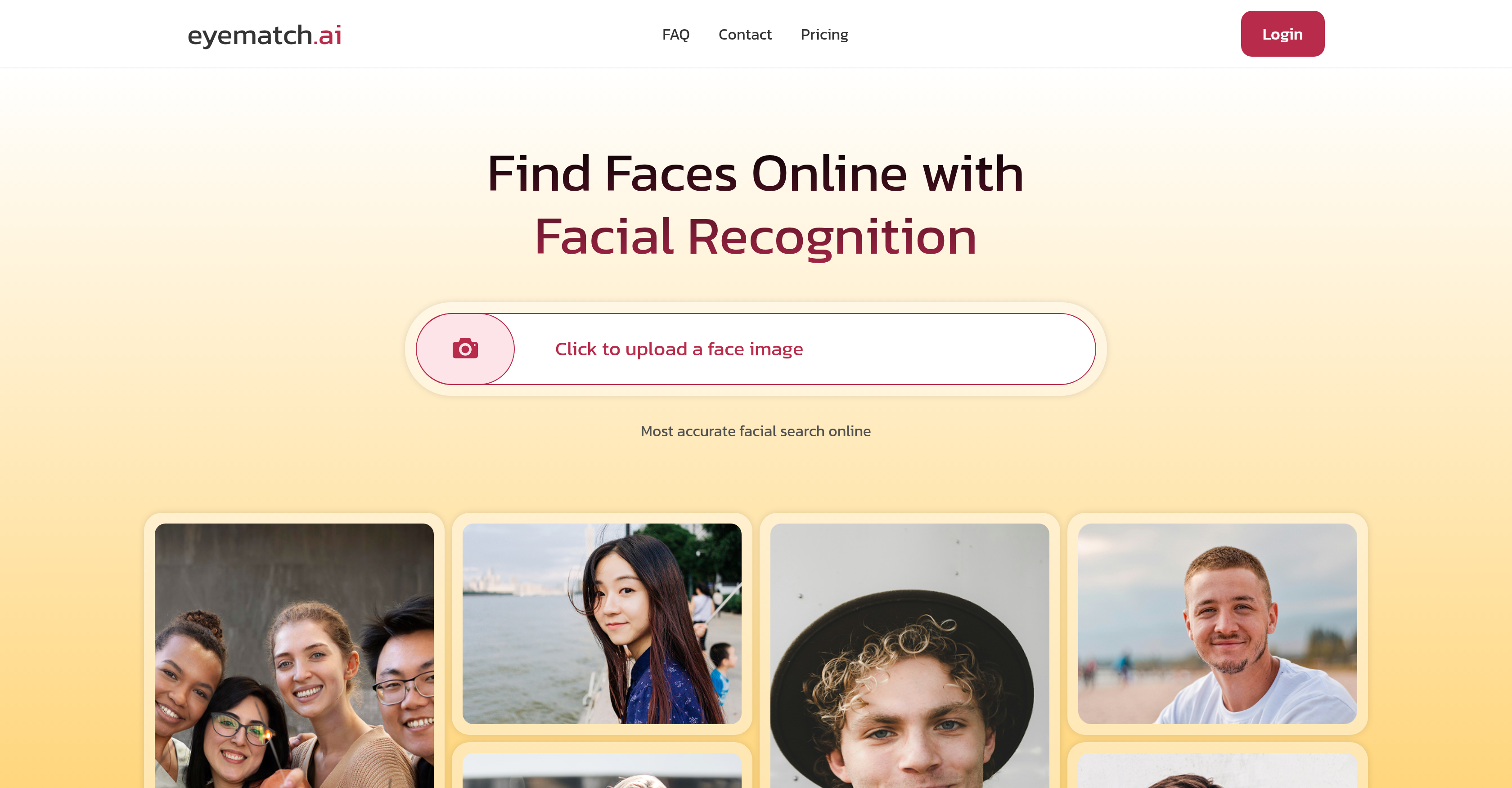Eyematch.ai - Screenshot showing the interface and features of this AI tool