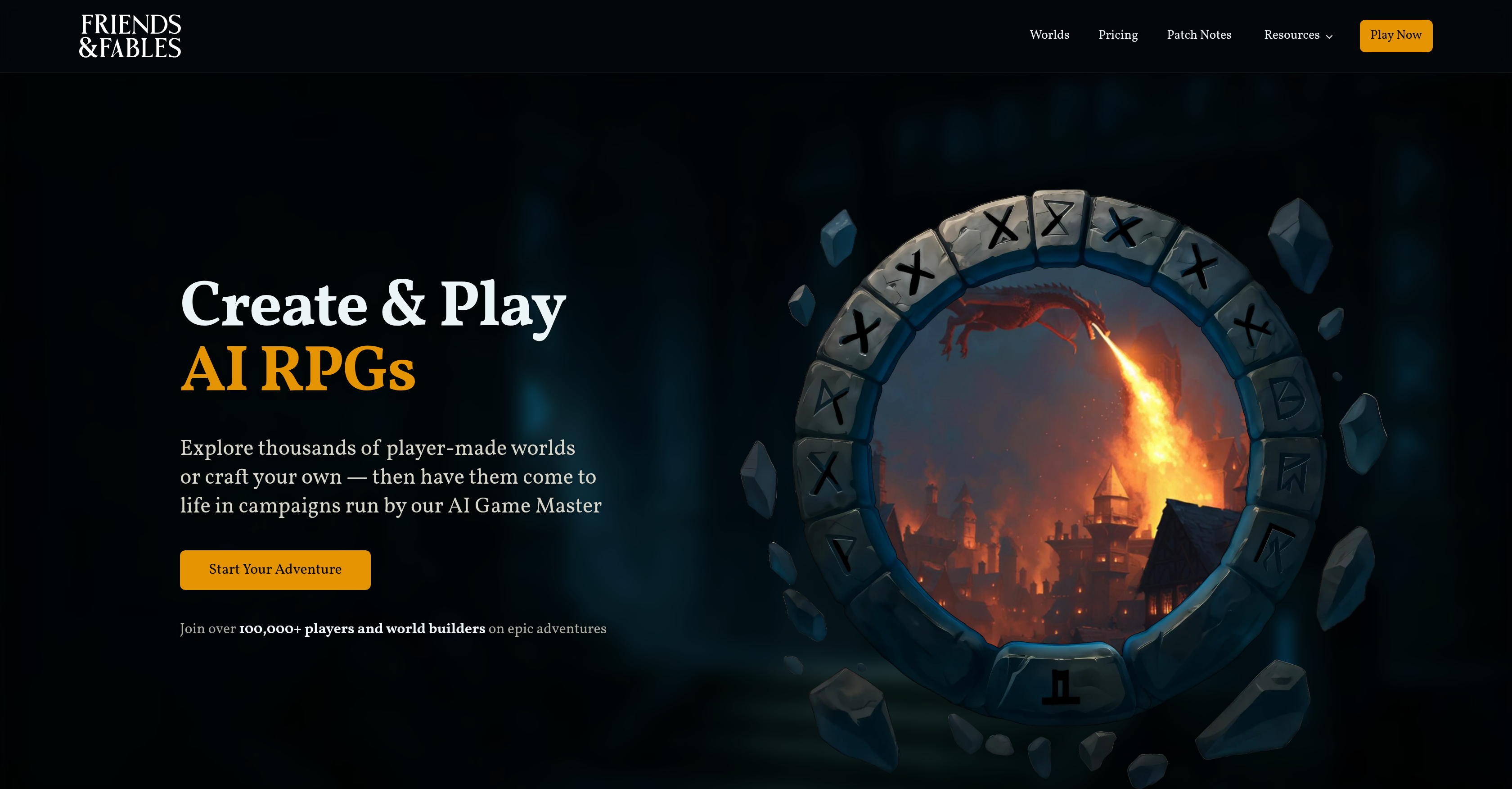 Fables.gg - Screenshot showing the interface and features of this AI tool