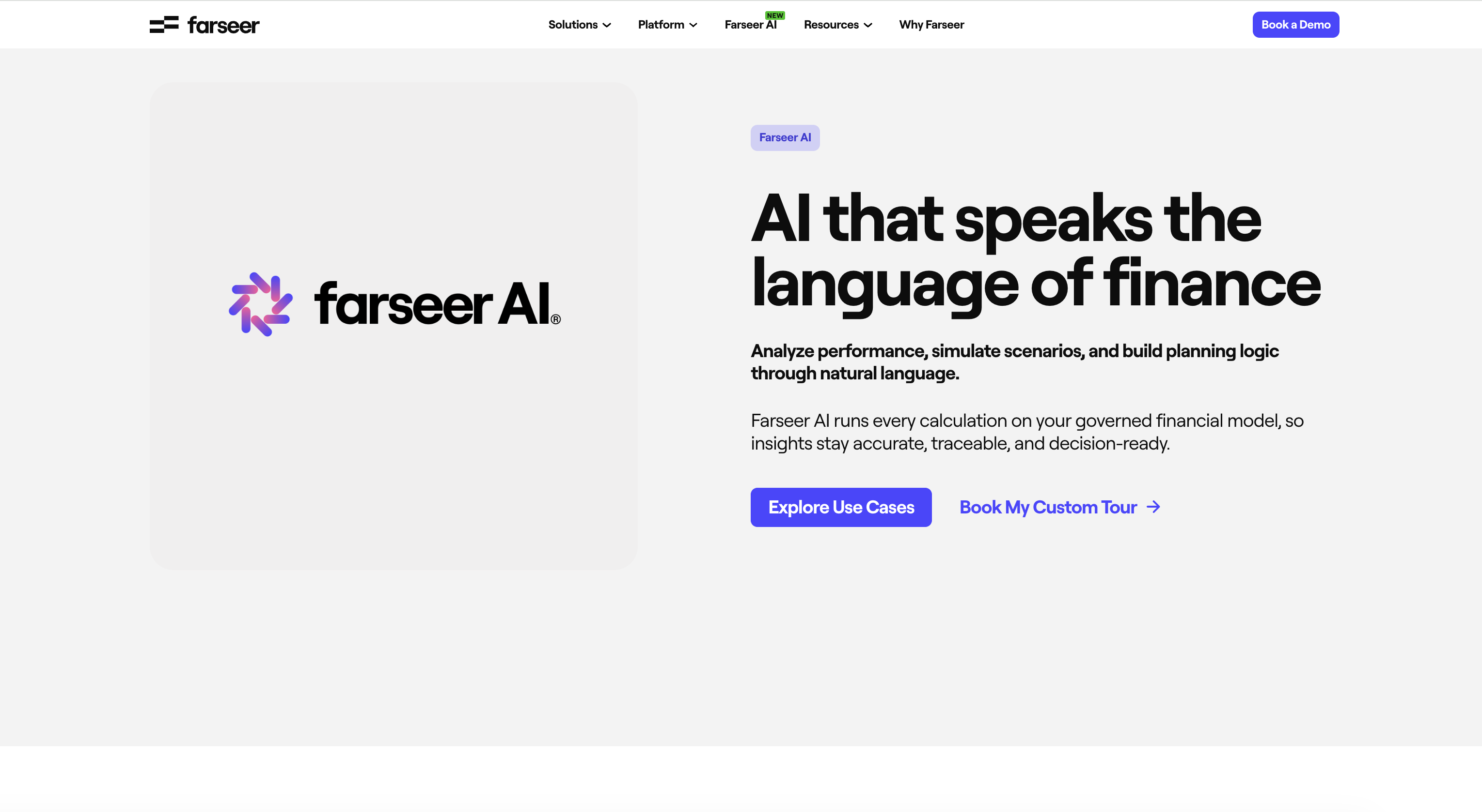 Farseer AI - Screenshot showing the interface and features of this AI tool