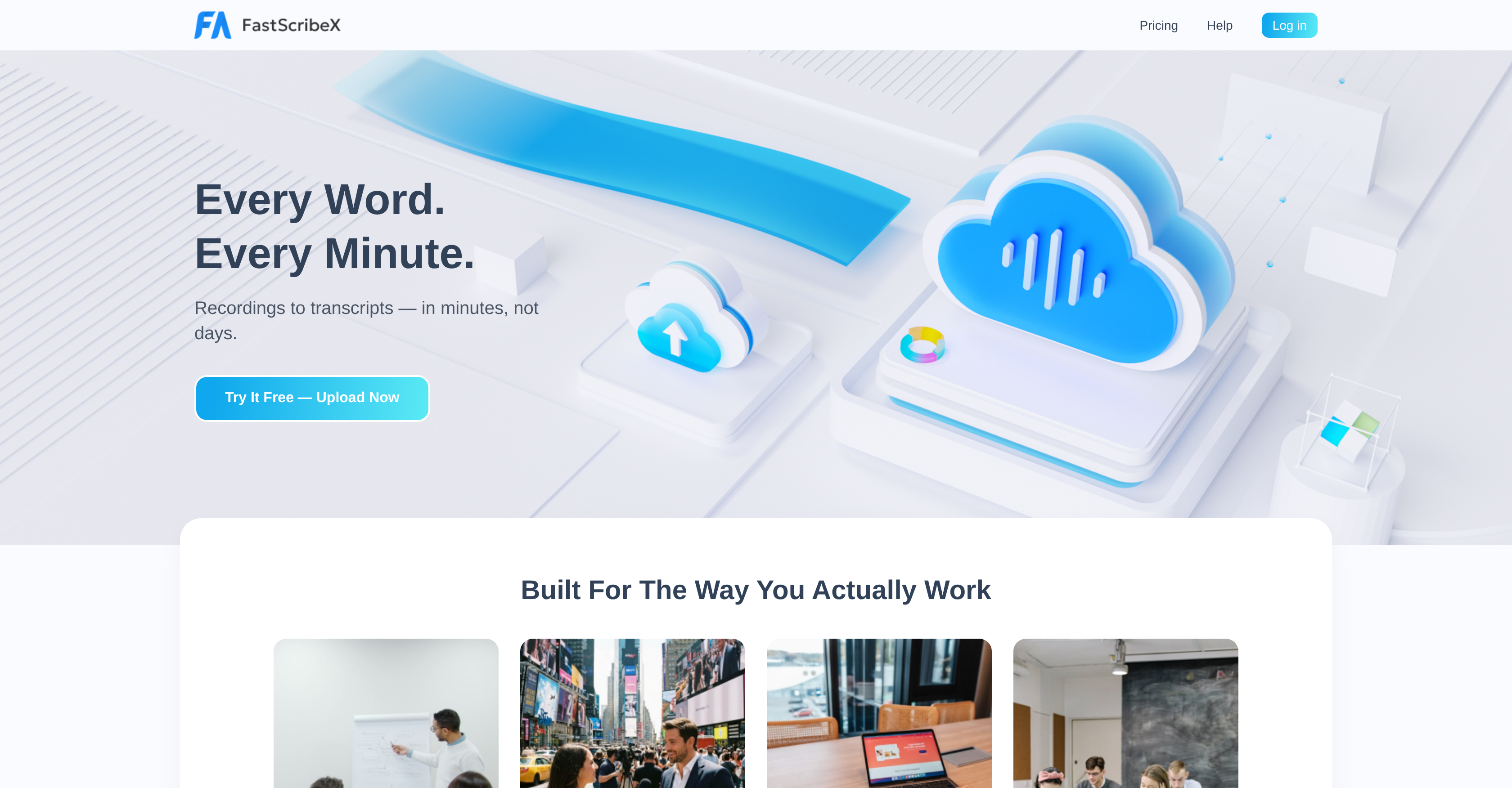 FastScribeX - Screenshot showing the interface and features of this AI tool