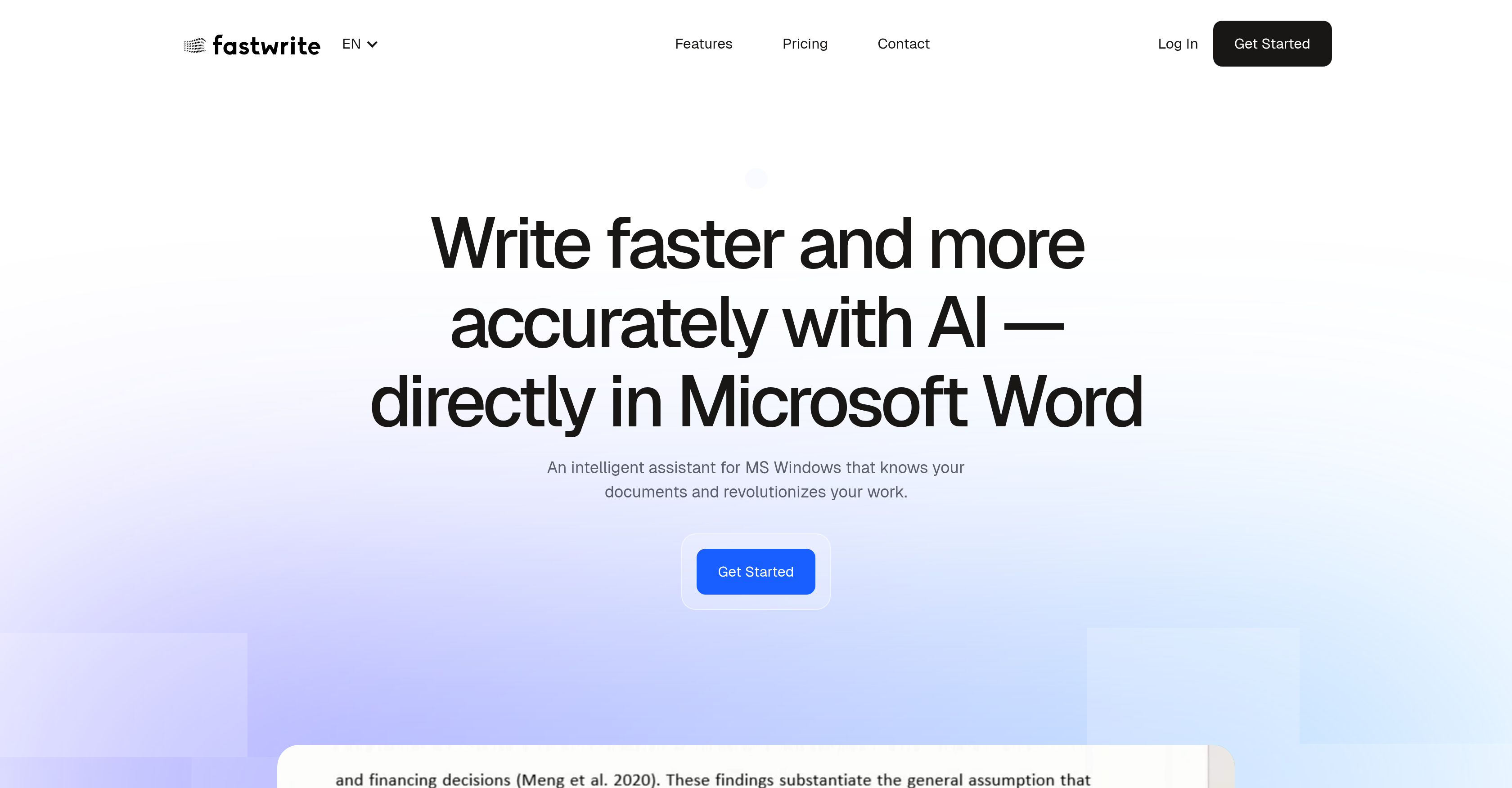 fastwrite - Screenshot showing the interface and features of this AI tool