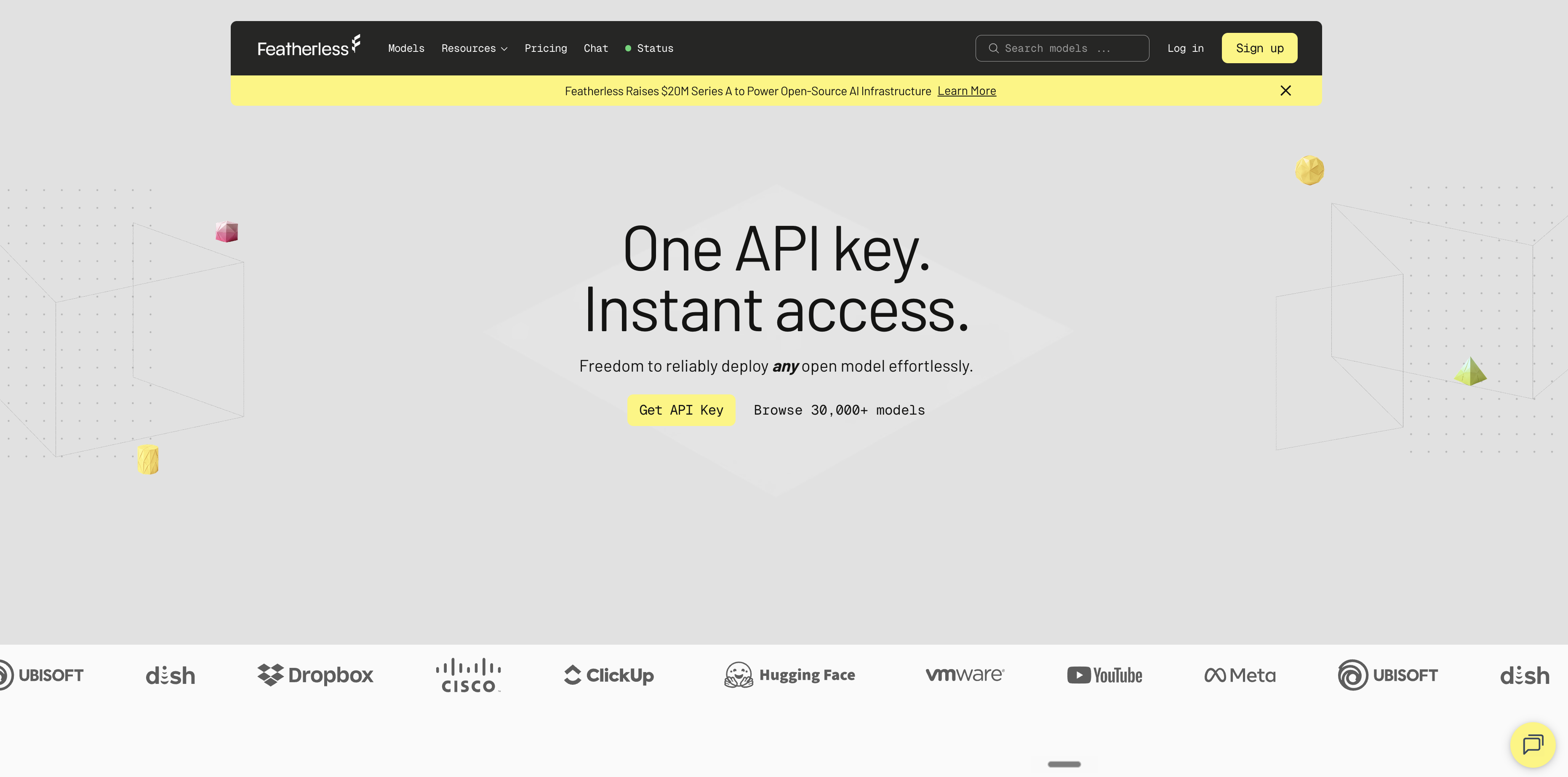 Featherless - Serverless LLM Hosting - Screenshot showing the interface and features of this AI tool