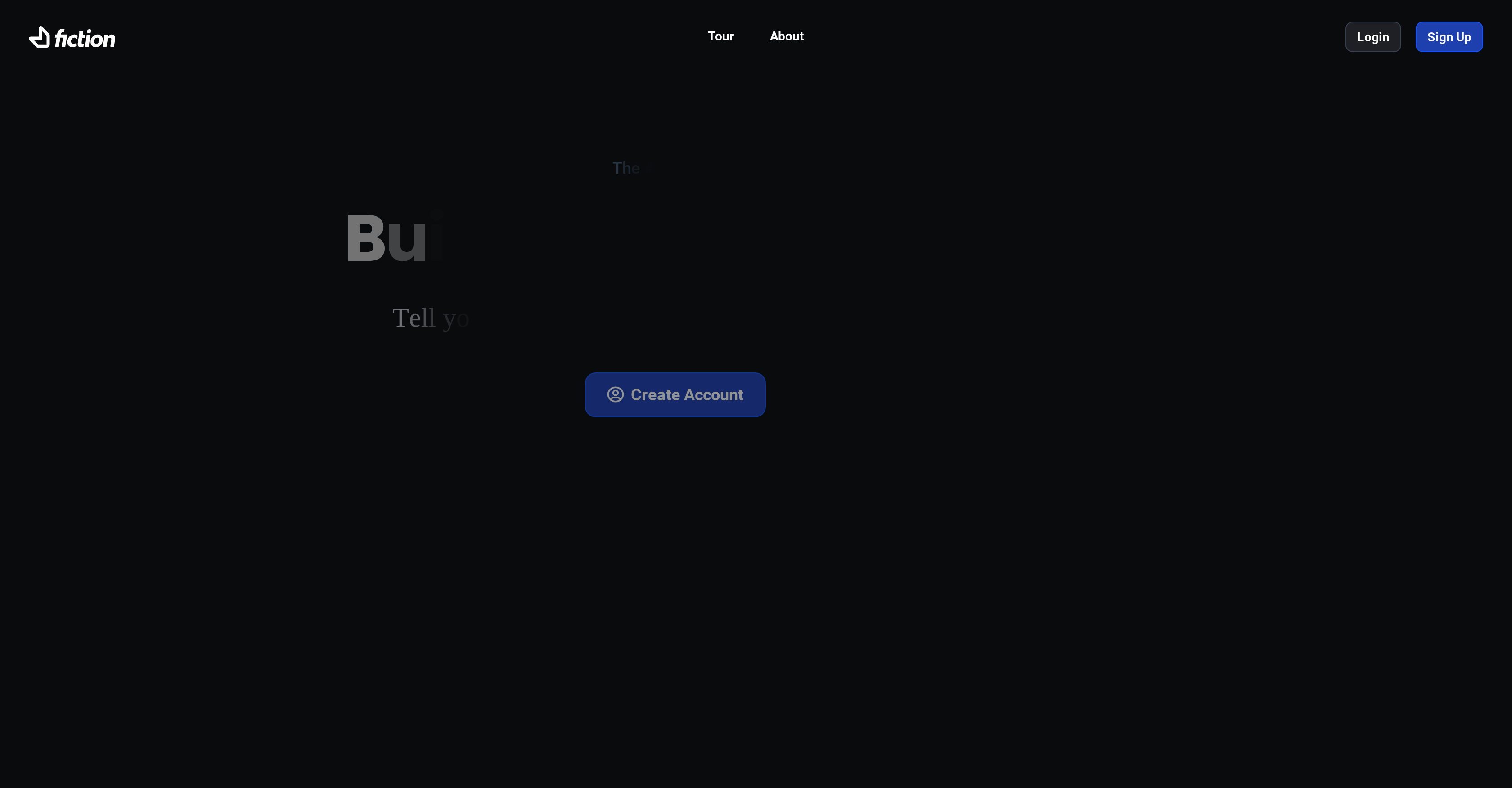 Fiction - Screenshot showing the interface and features of this AI tool