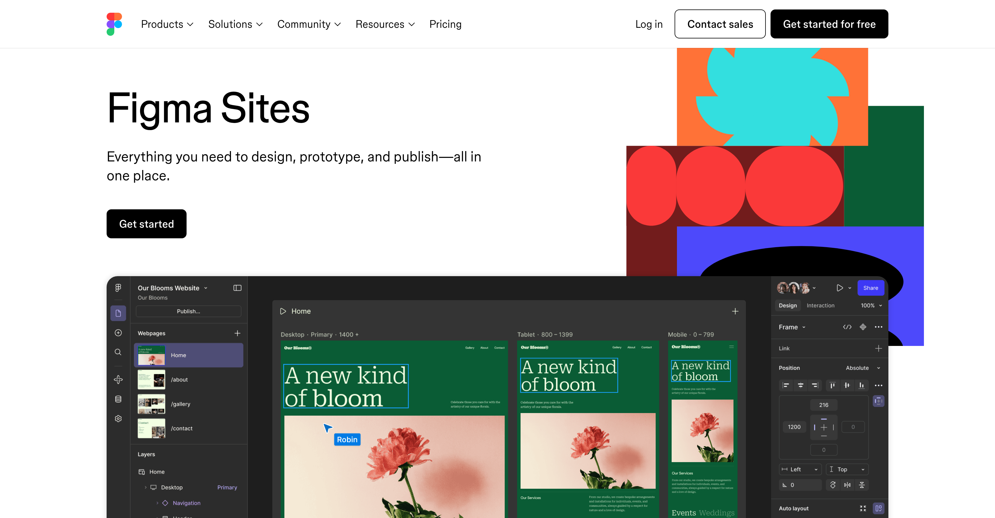 Figma Sites - Screenshot showing the interface and features of this AI tool