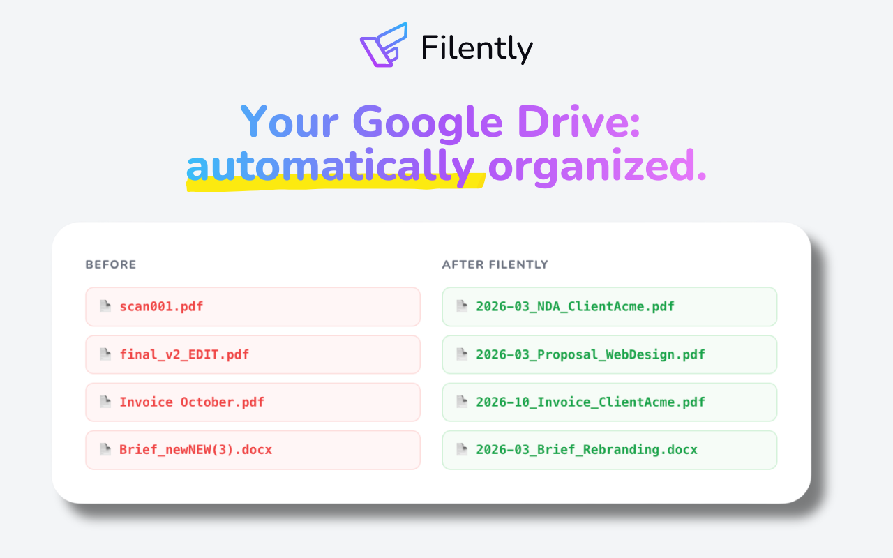 Filently - Screenshot showing the interface and features of this AI tool