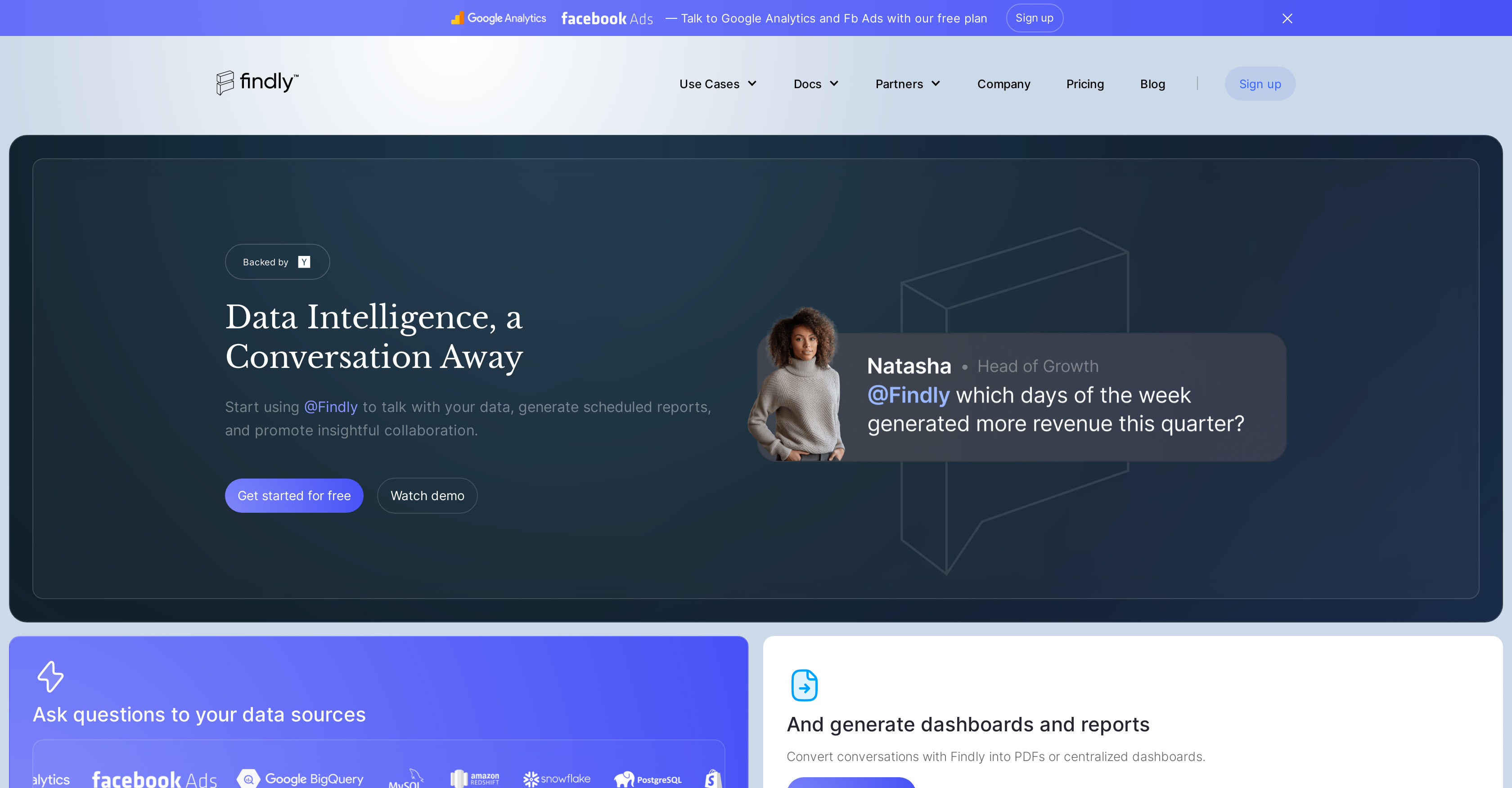 Findly - Screenshot showing the interface and features of this AI tool