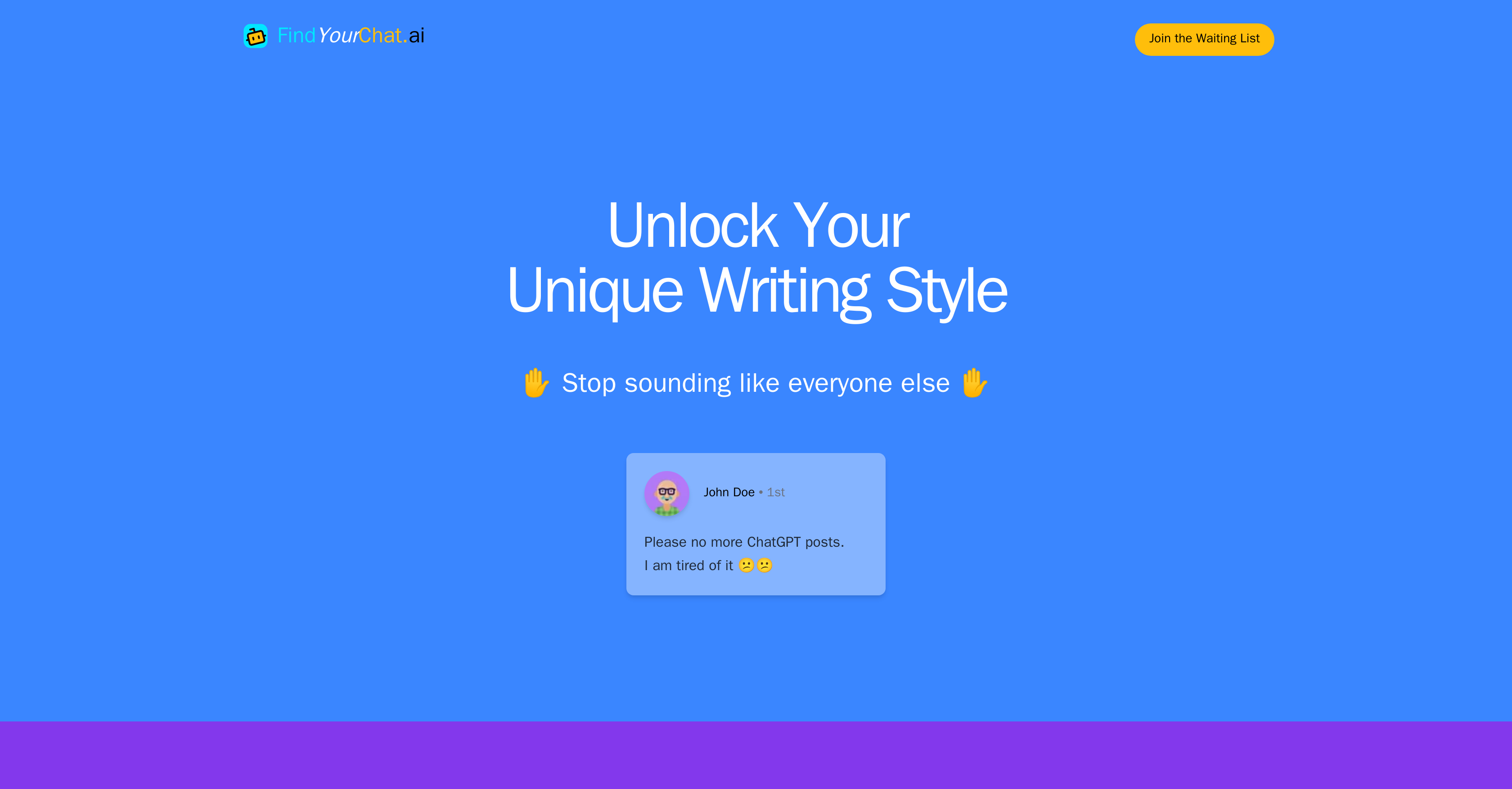 FindYourChat - Screenshot showing the interface and features of this AI tool