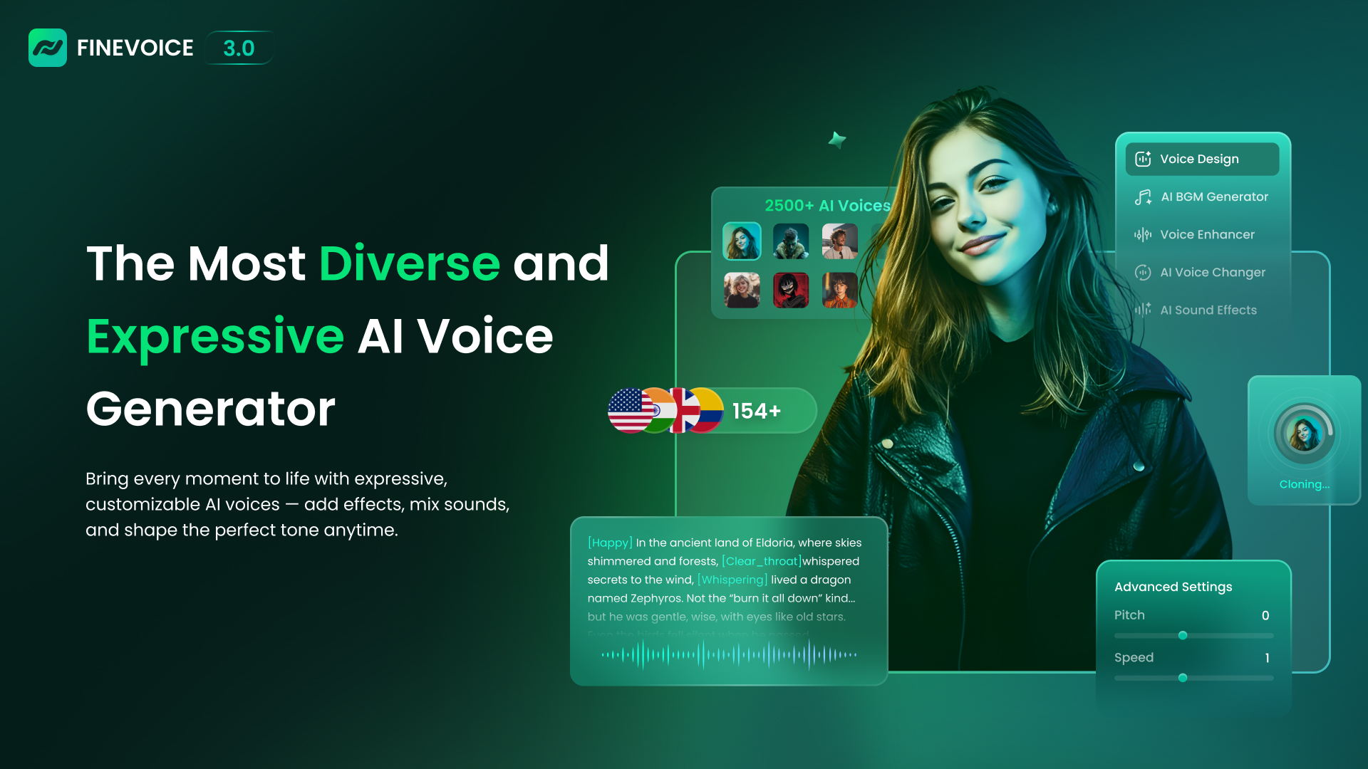 FineVoicev3.0.0 - Screenshot showing the interface and features of this AI tool