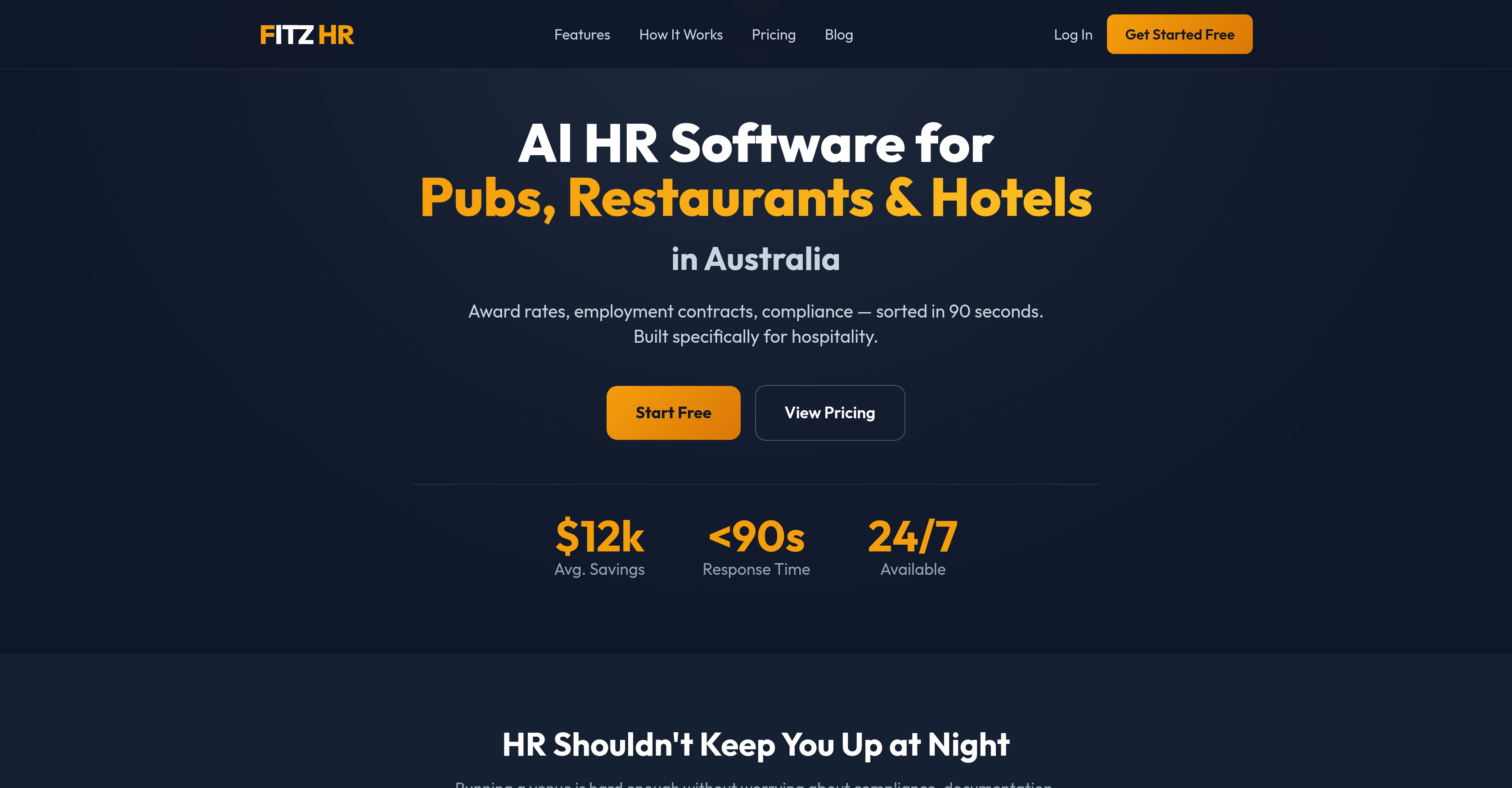 Fitz HR Australia - Screenshot showing the interface and features of this AI tool