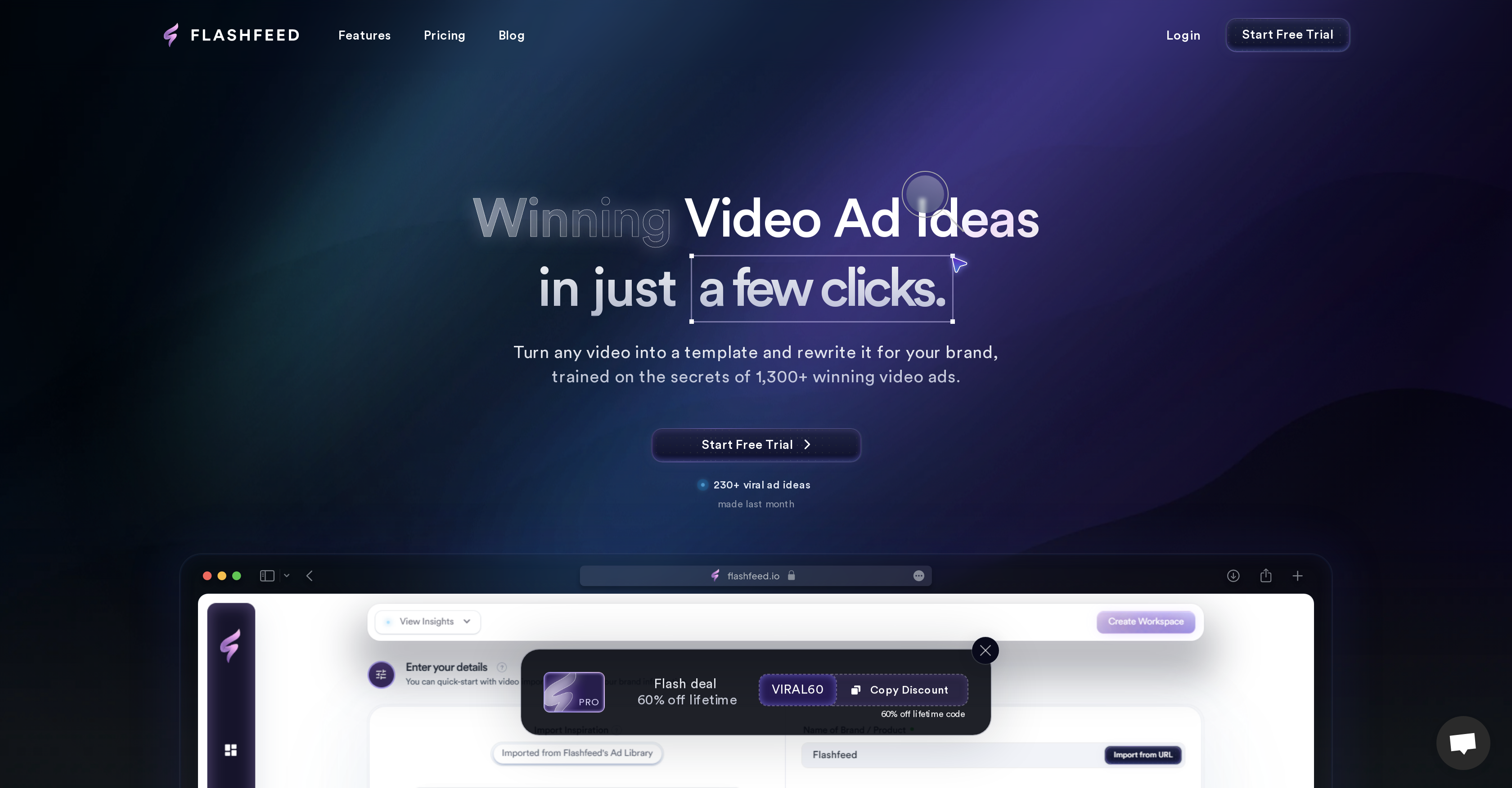 Flashfeed - Screenshot showing the interface and features of this AI tool