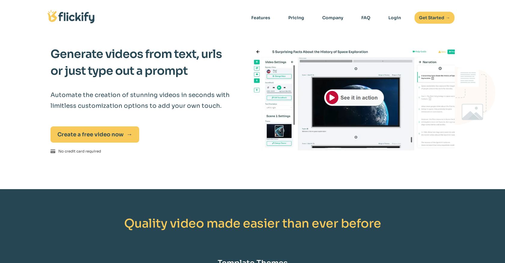 Flickify - Screenshot showing the interface and features of this AI tool