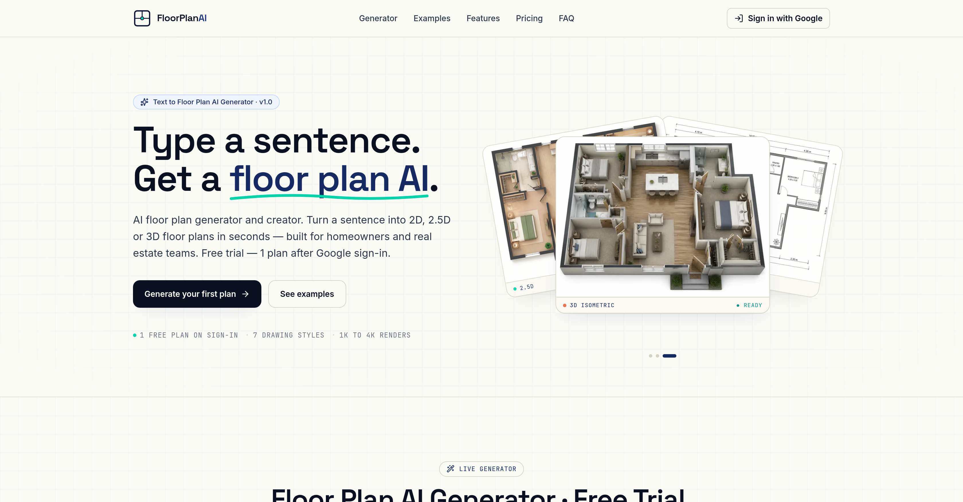 FloorPlanAI.net - Screenshot showing the interface and features of this AI tool
