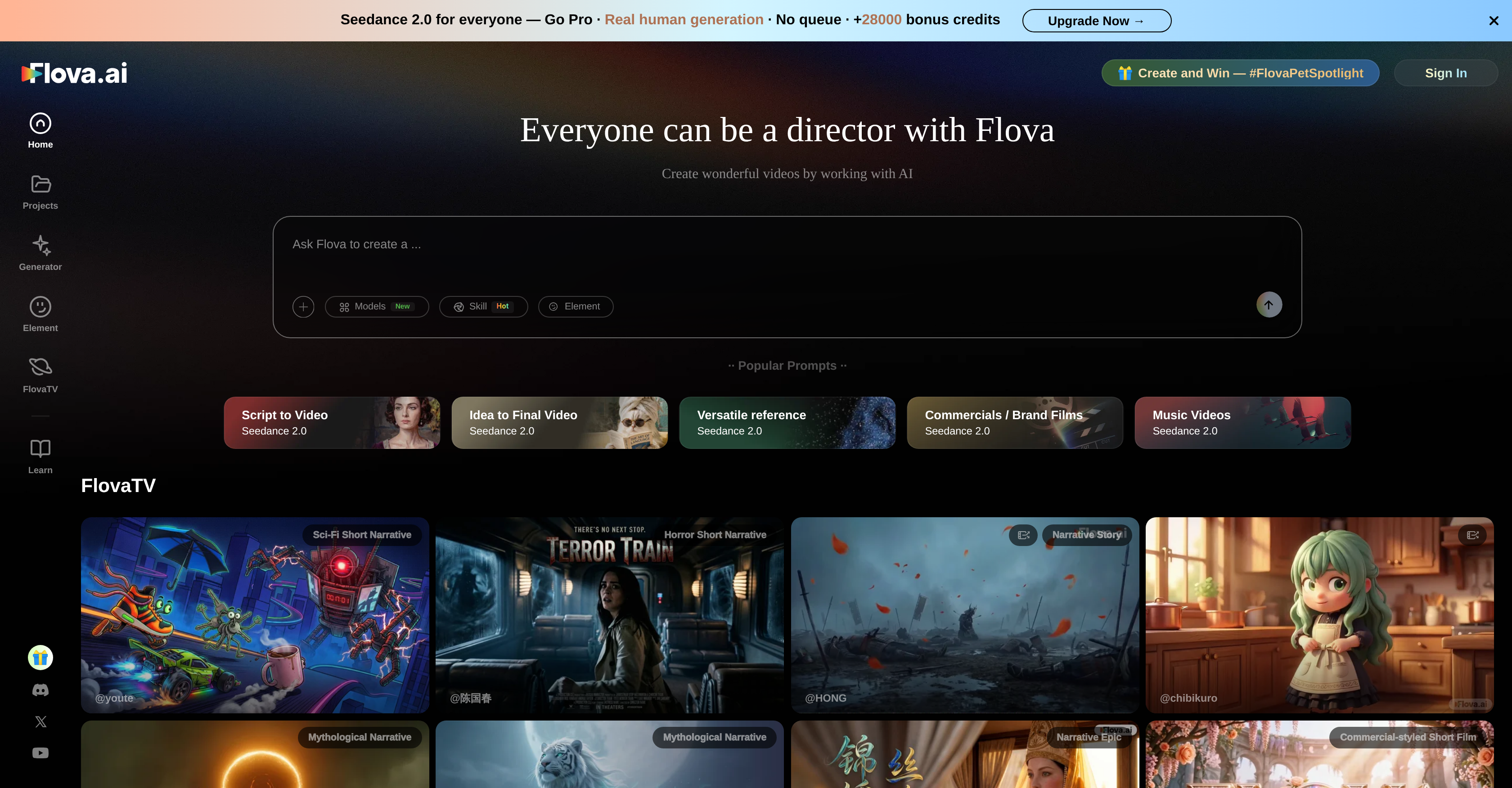 Flova AI - Screenshot showing the interface and features of this AI tool