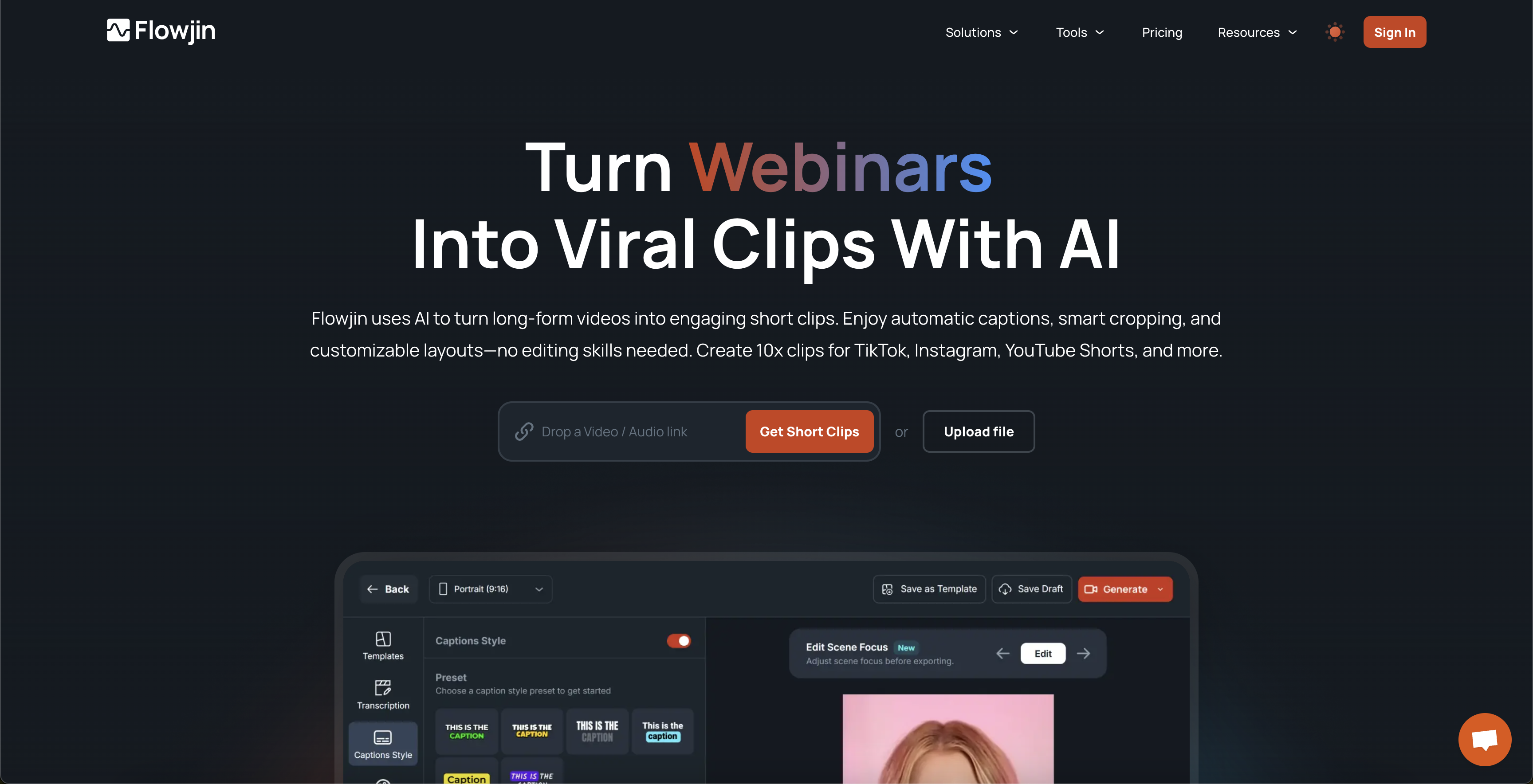 Flowjin - Screenshot showing the interface and features of this AI tool