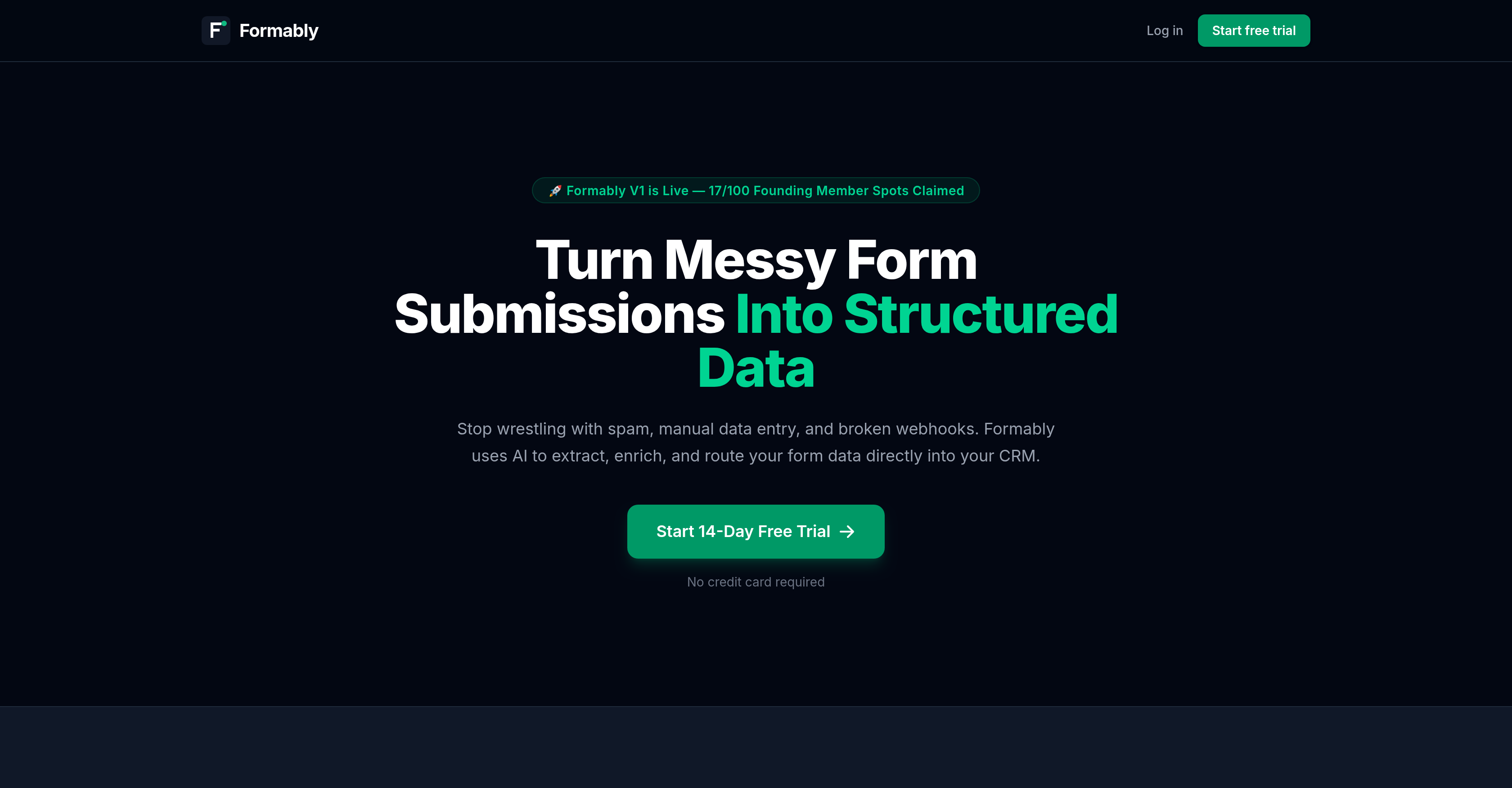 Formably - Screenshot showing the interface and features of this AI tool