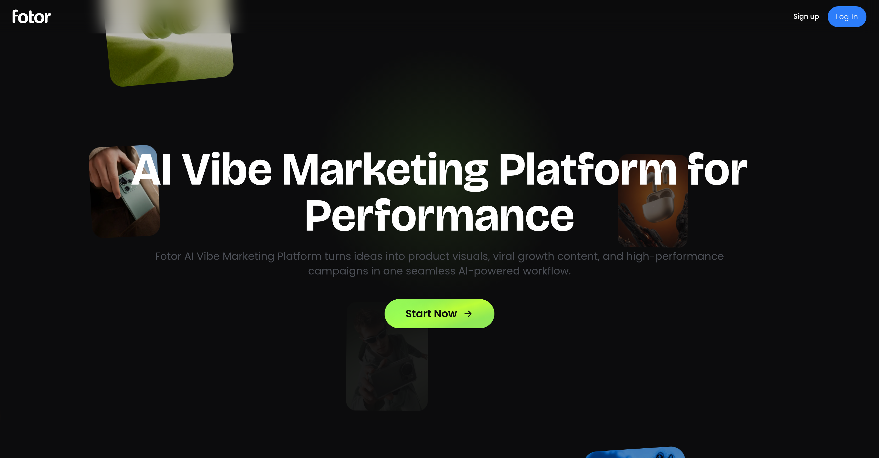 Fotor | Vibe Marketing - Screenshot showing the interface and features of this AI tool