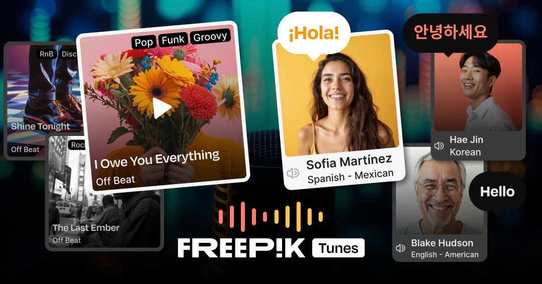 Freepik AI Voice Generator - Screenshot showing the interface and features of this AI tool