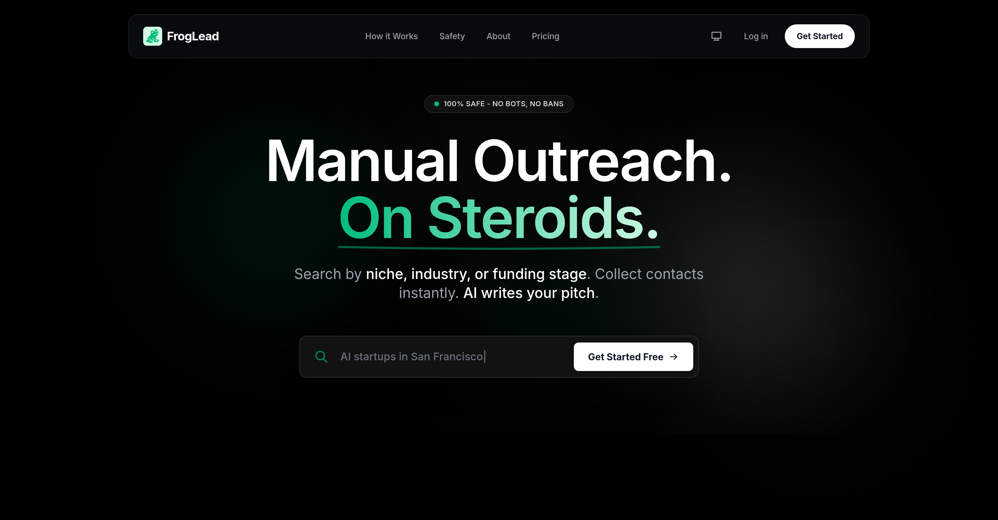 FrogLead - Screenshot showing the interface and features of this AI tool