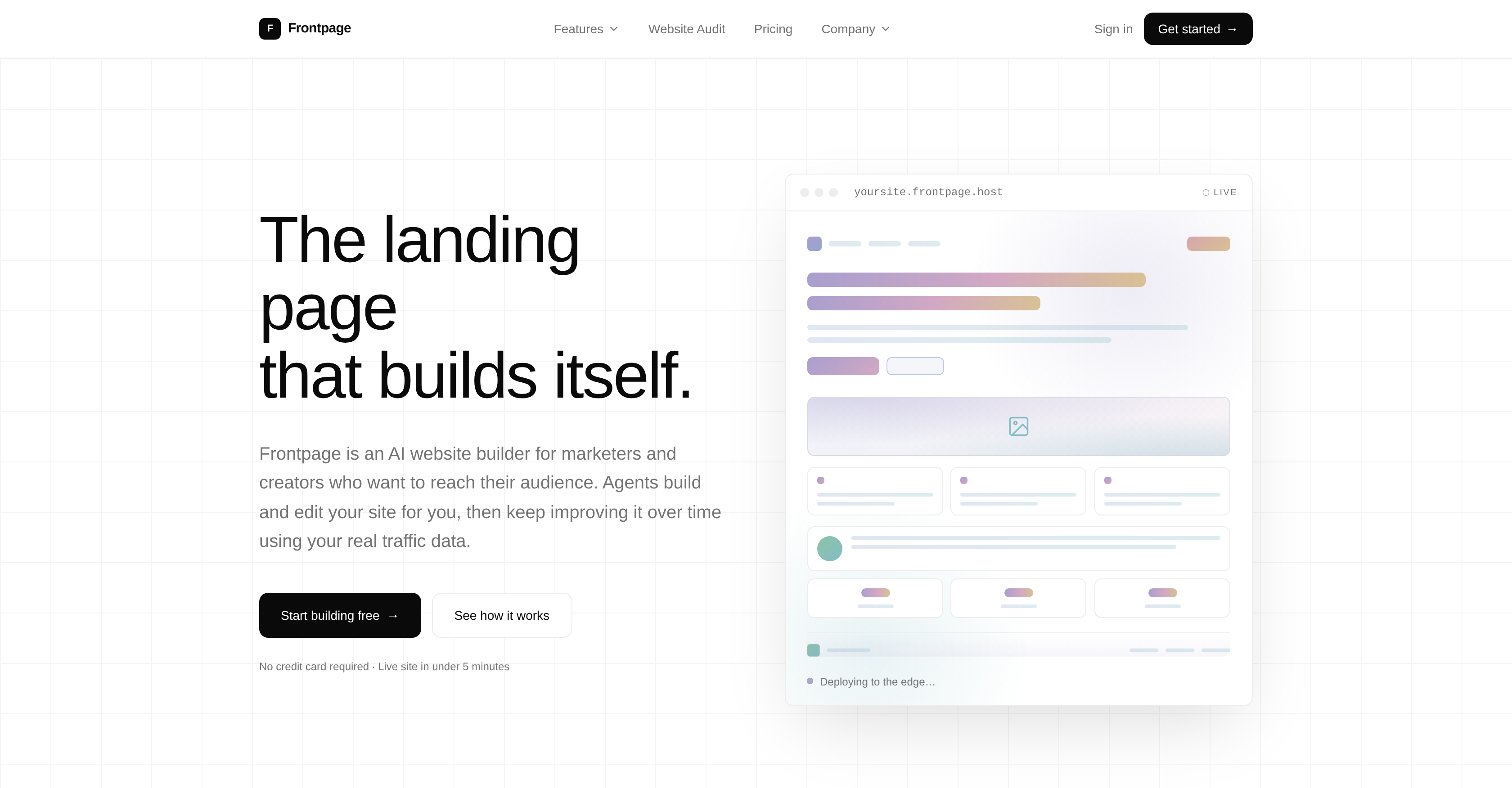 Frontpage - Screenshot showing the interface and features of this AI tool