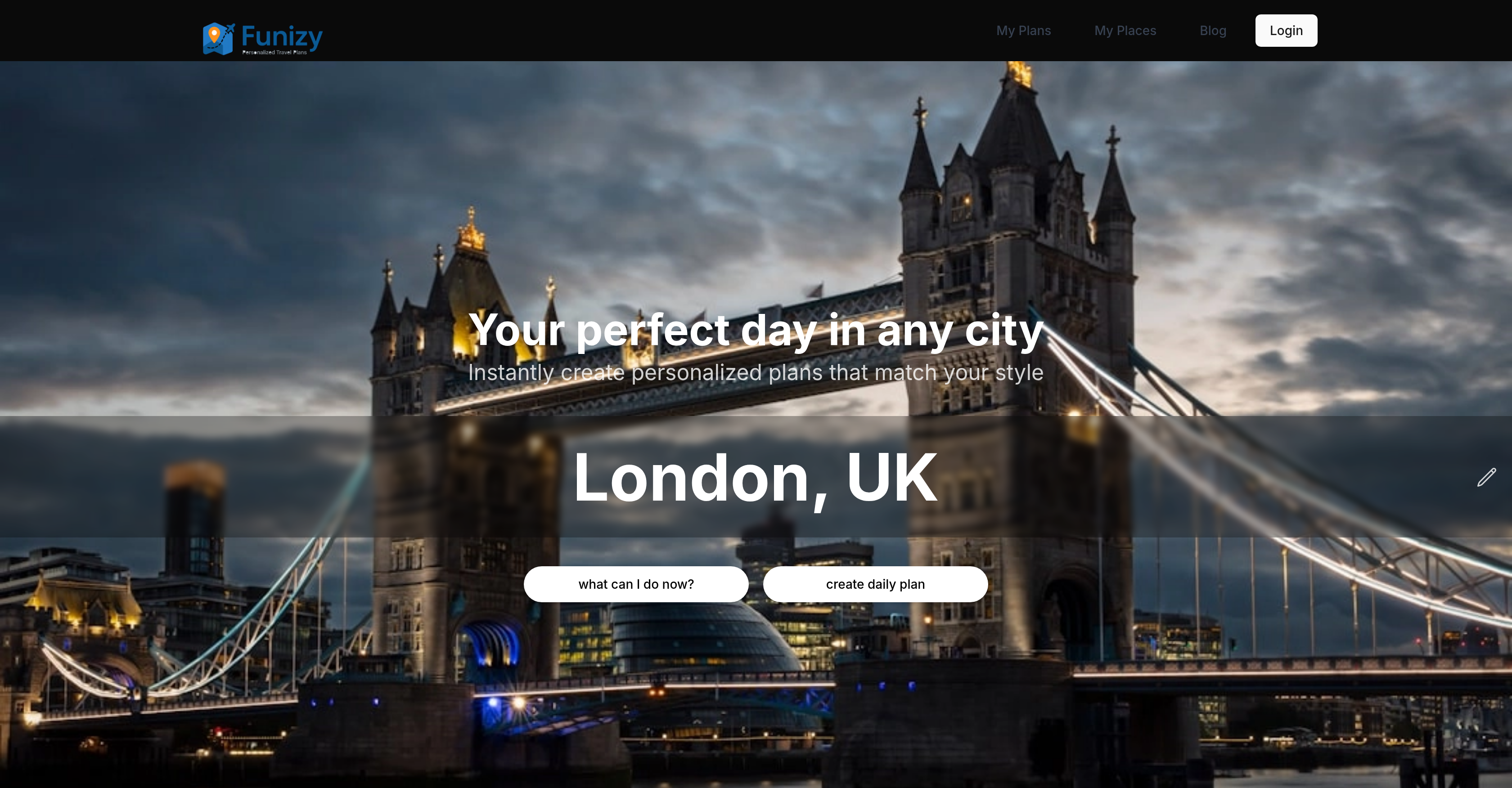 Funizy - Screenshot showing the interface and features of this AI tool