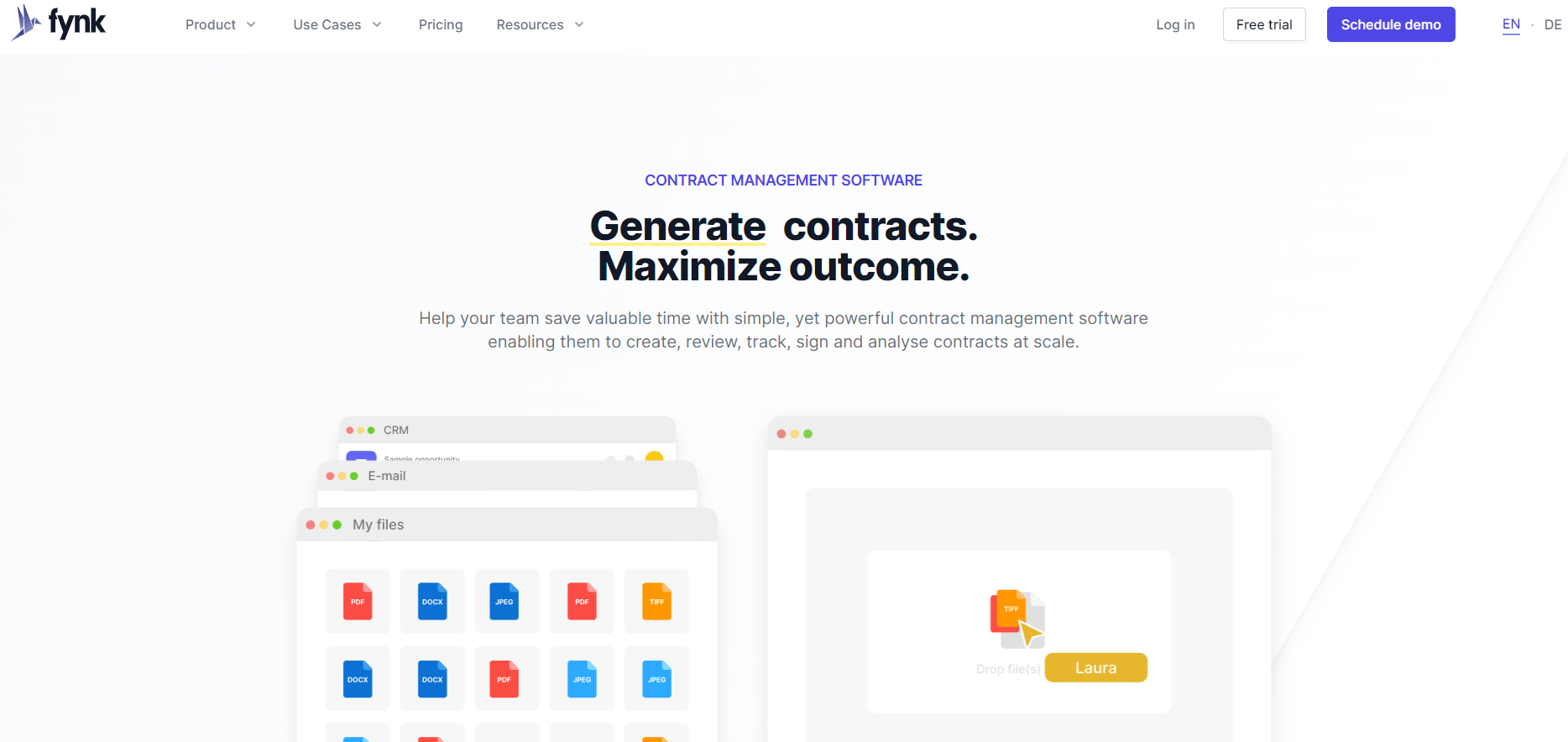 Fynk - Screenshot showing the interface and features of this AI tool