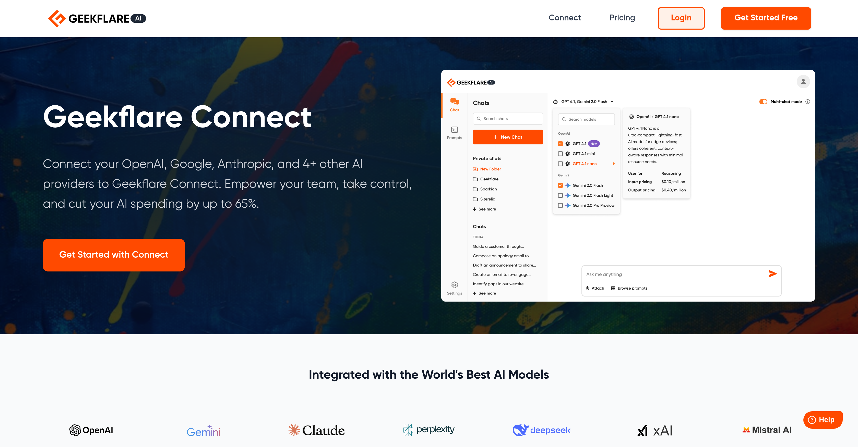 Geekflare Connect - Screenshot showing the interface and features of this AI tool