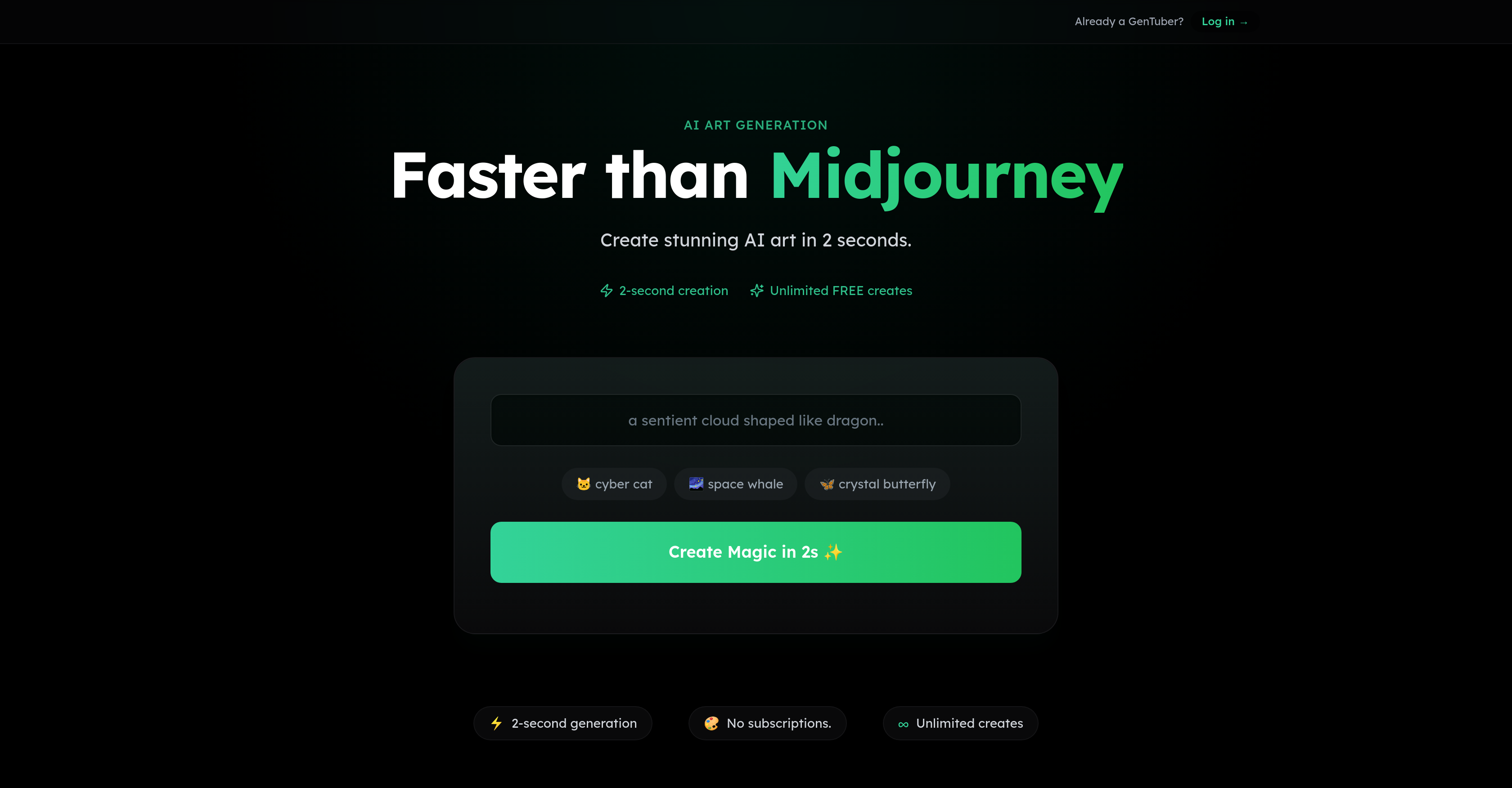 GenTube - Screenshot showing the interface and features of this AI tool