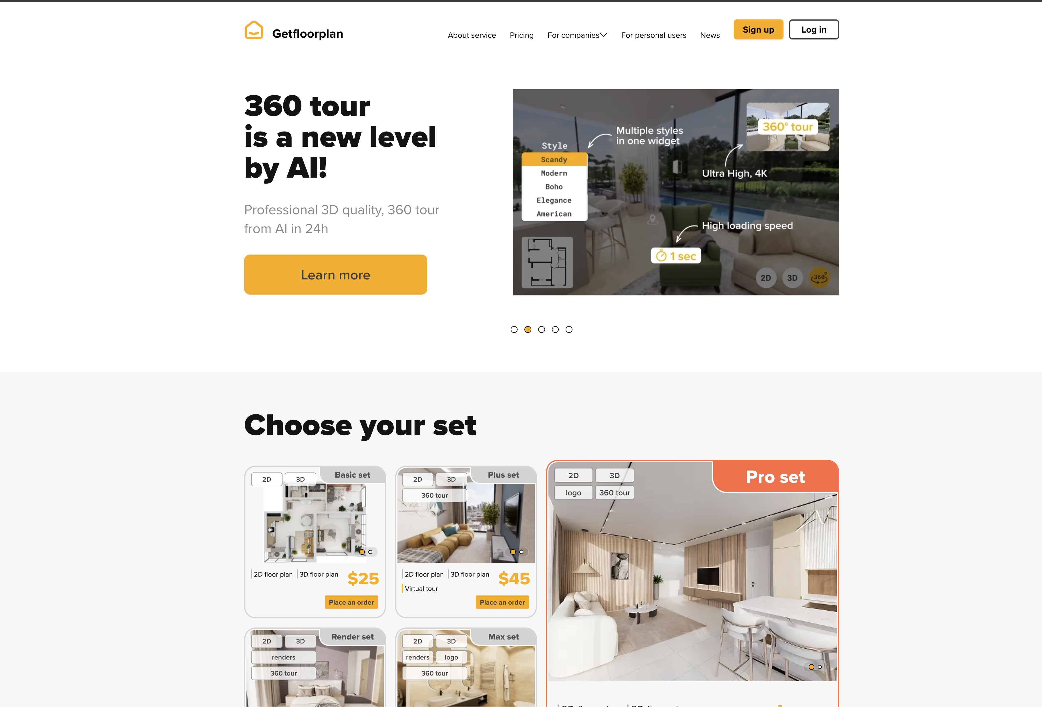 Getfloorplan - Screenshot showing the interface and features of this AI tool