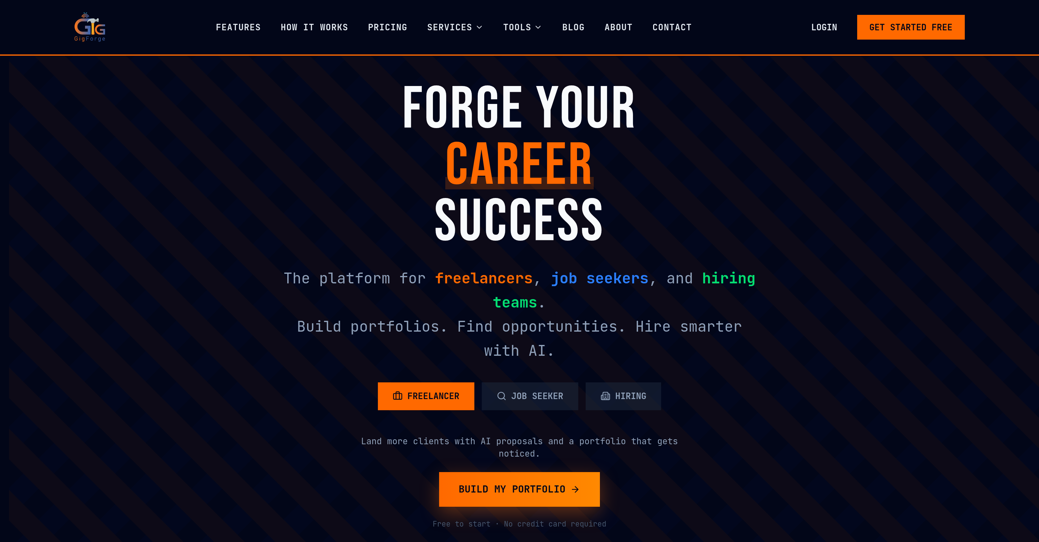 GigForge - Screenshot showing the interface and features of this AI tool