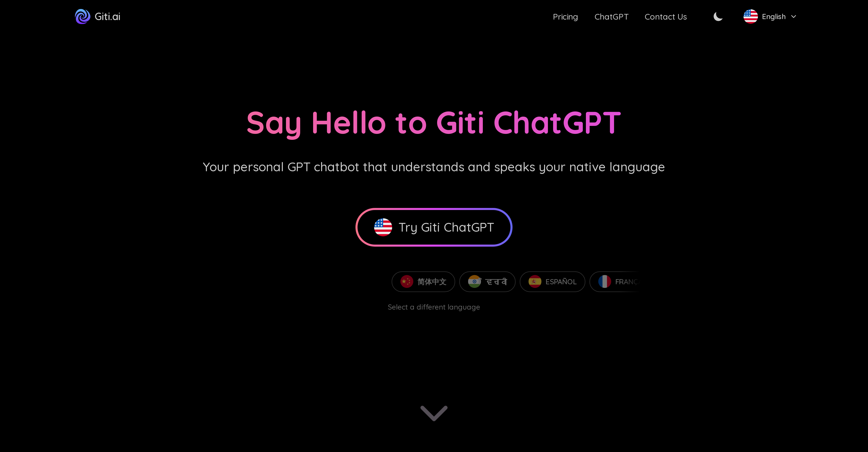Giti - Screenshot showing the interface and features of this AI tool