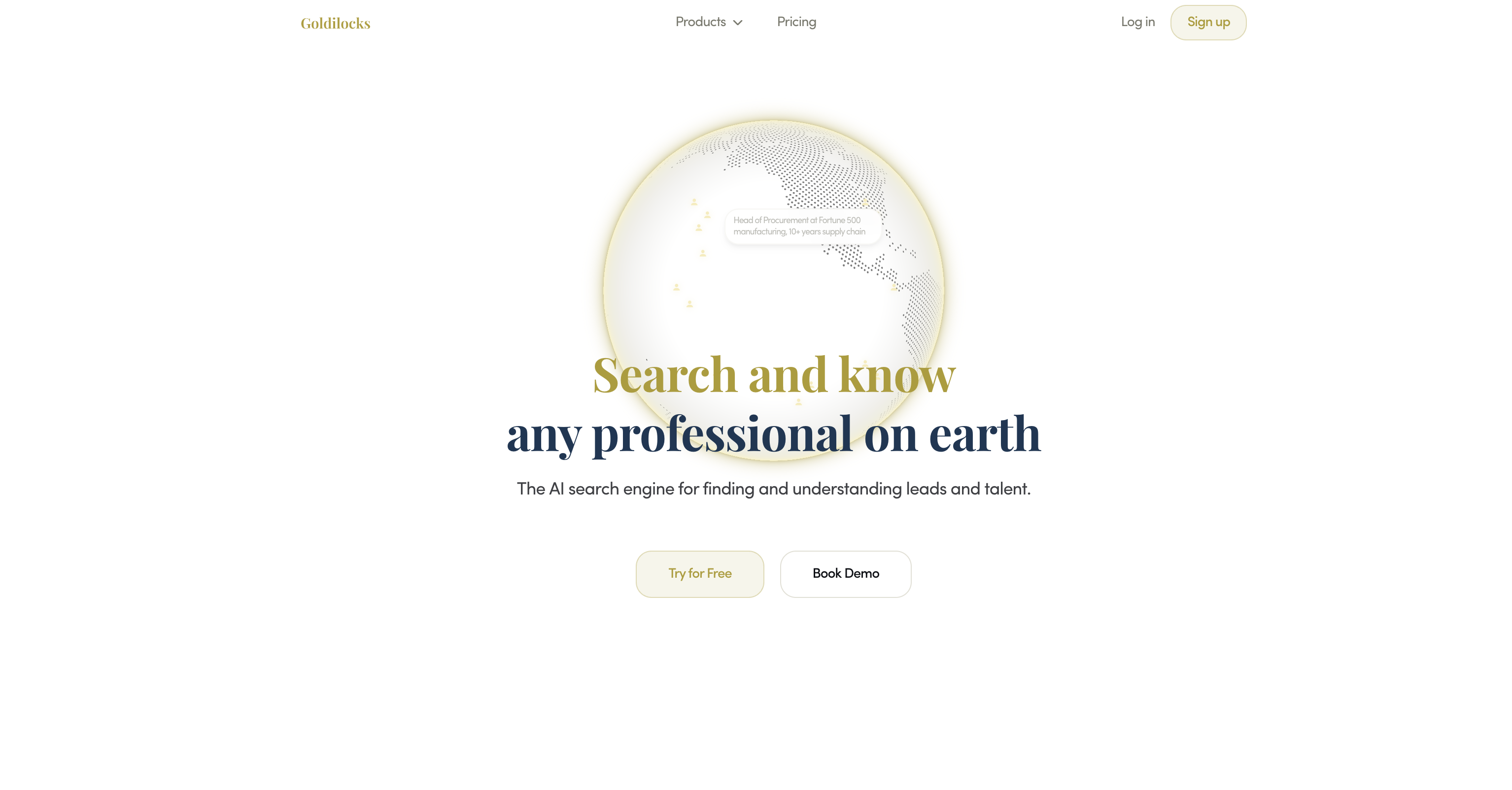 Goldilocks AI - Screenshot showing the interface and features of this AI tool