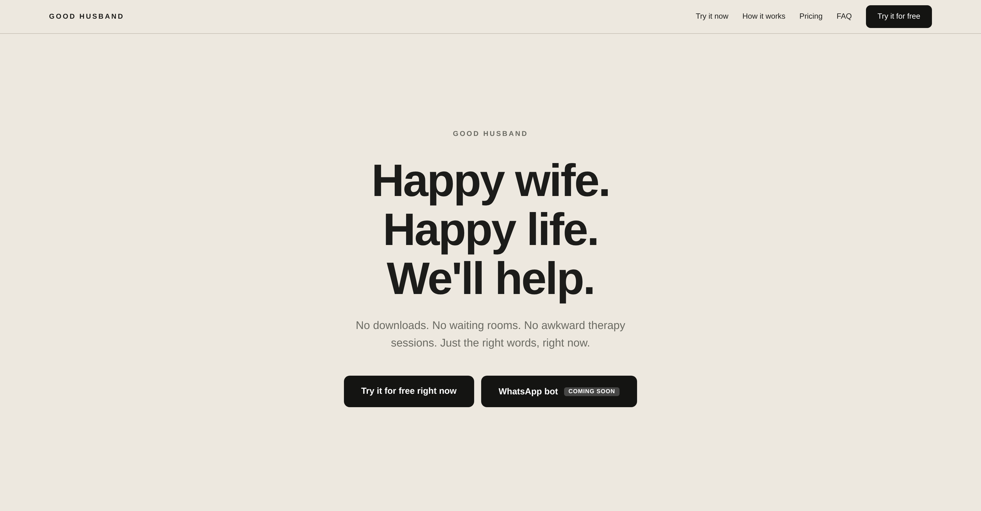 Good Husband - Screenshot showing the interface and features of this AI tool
