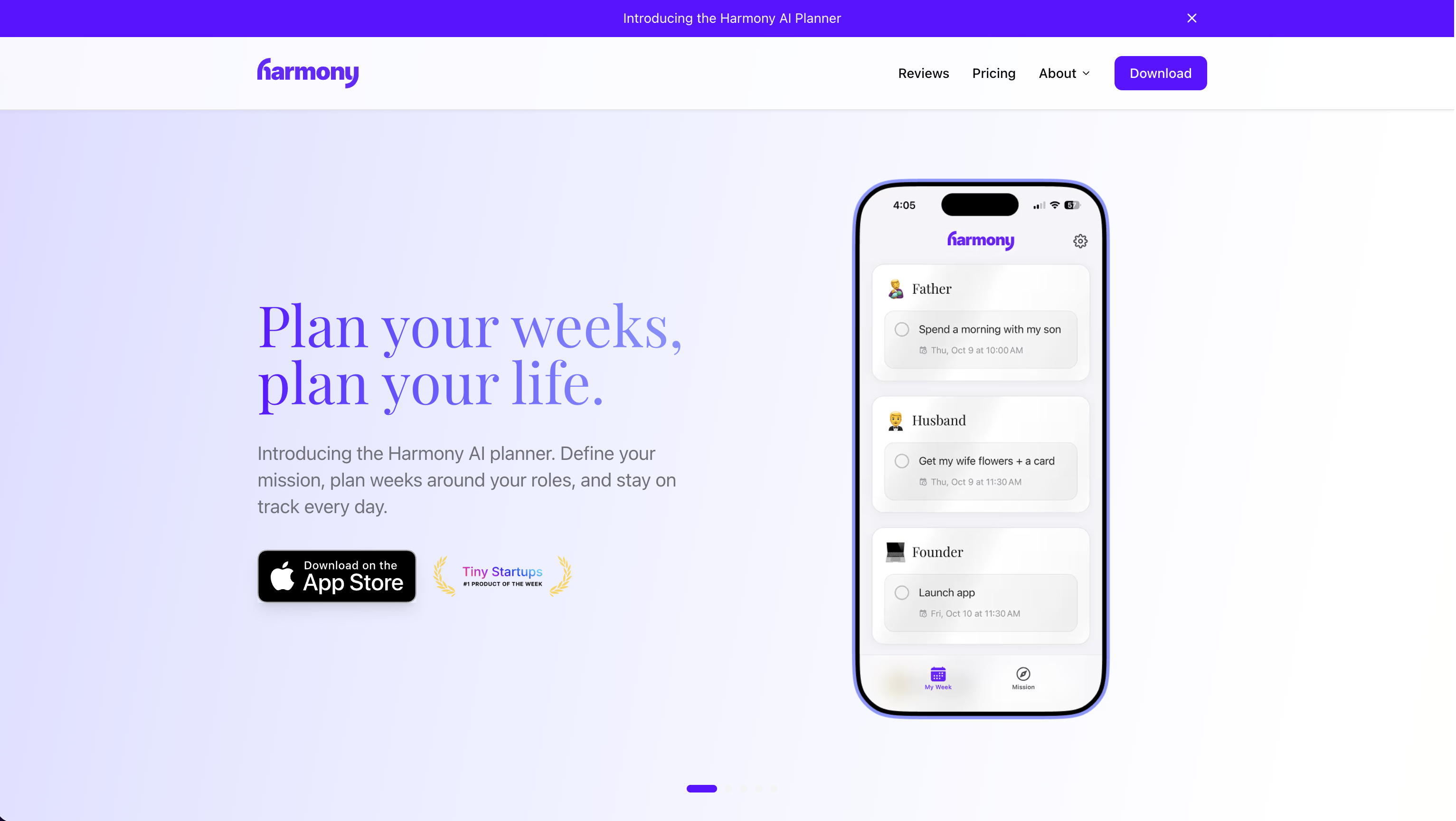 Harmony AI Planner - Screenshot showing the interface and features of this AI tool
