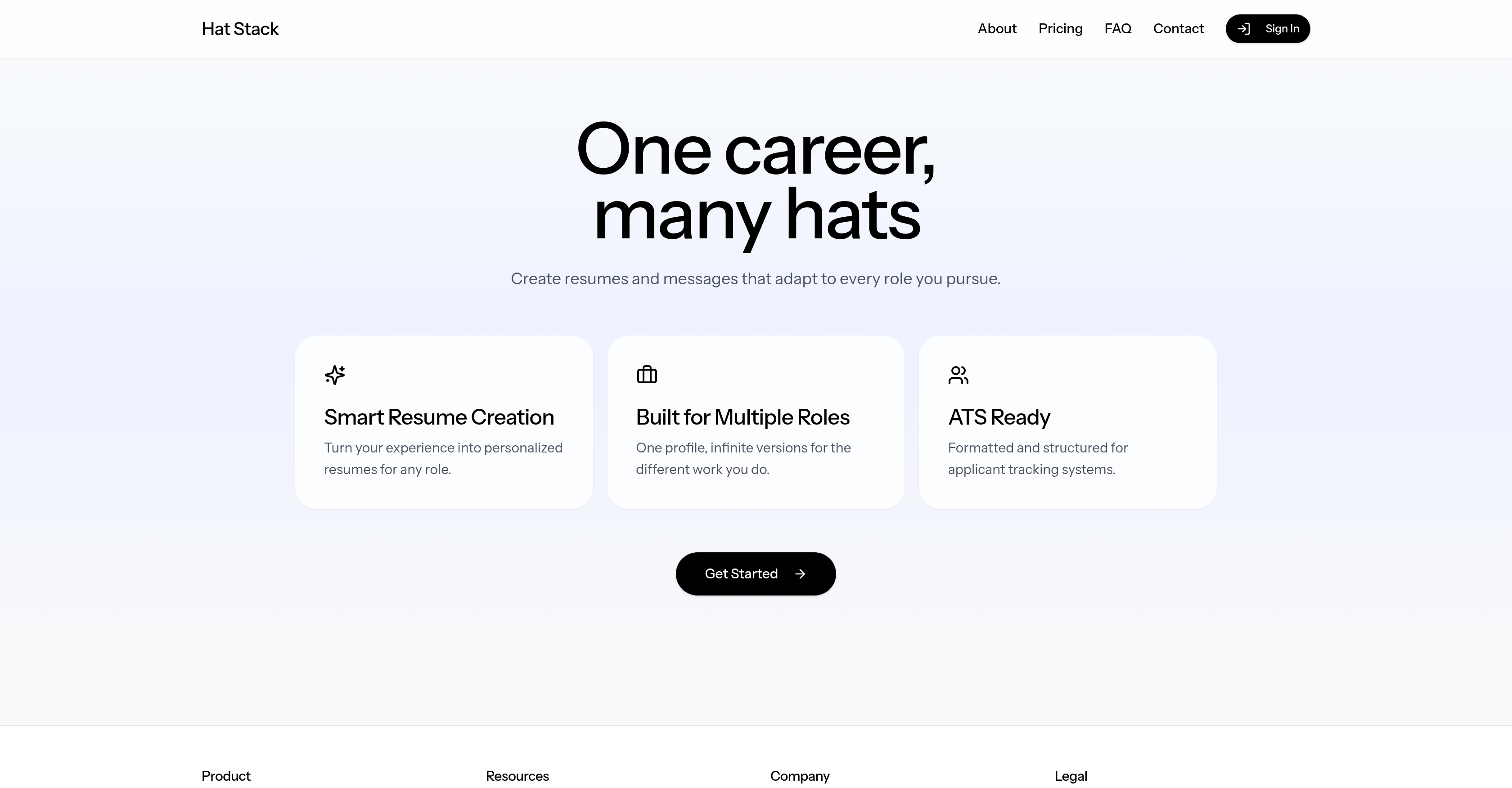 Hat Stack - Screenshot showing the interface and features of this AI tool