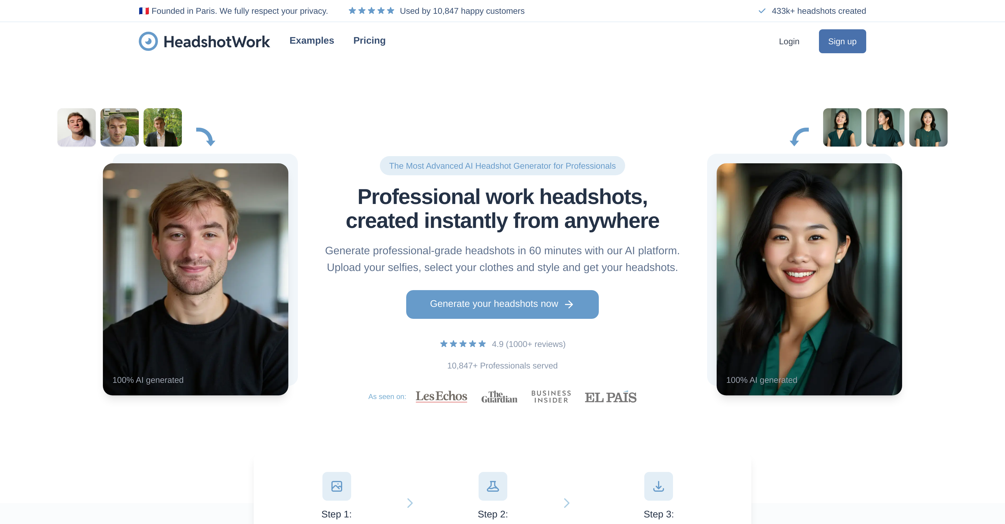 HeadshotWork - Screenshot showing the interface and features of this AI tool