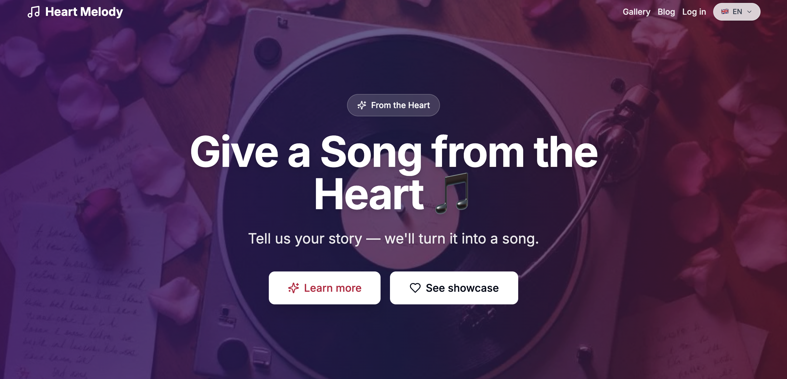 Heart Melody - Screenshot showing the interface and features of this AI tool