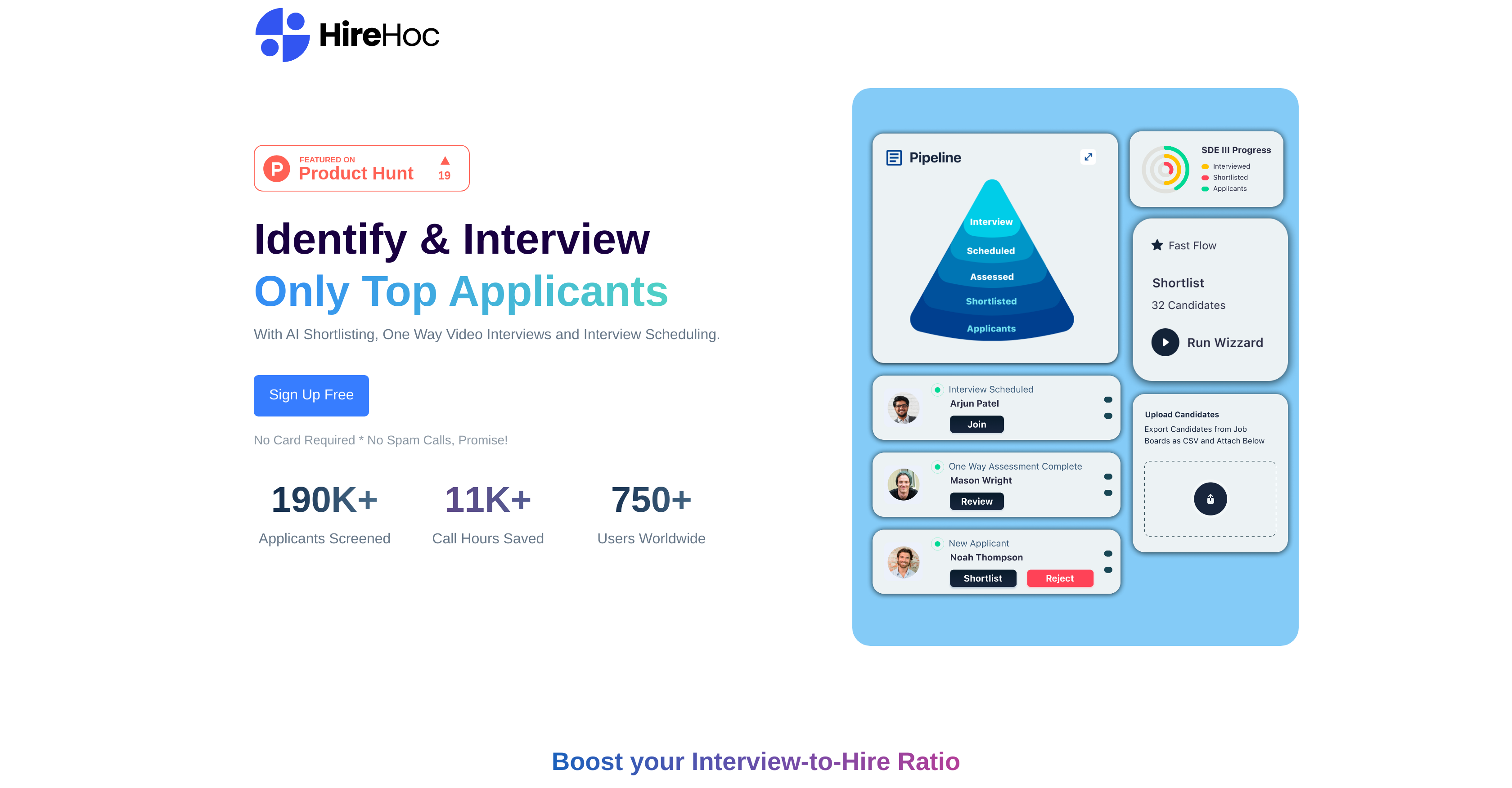Hire Hoc - Screenshot showing the interface and features of this AI tool