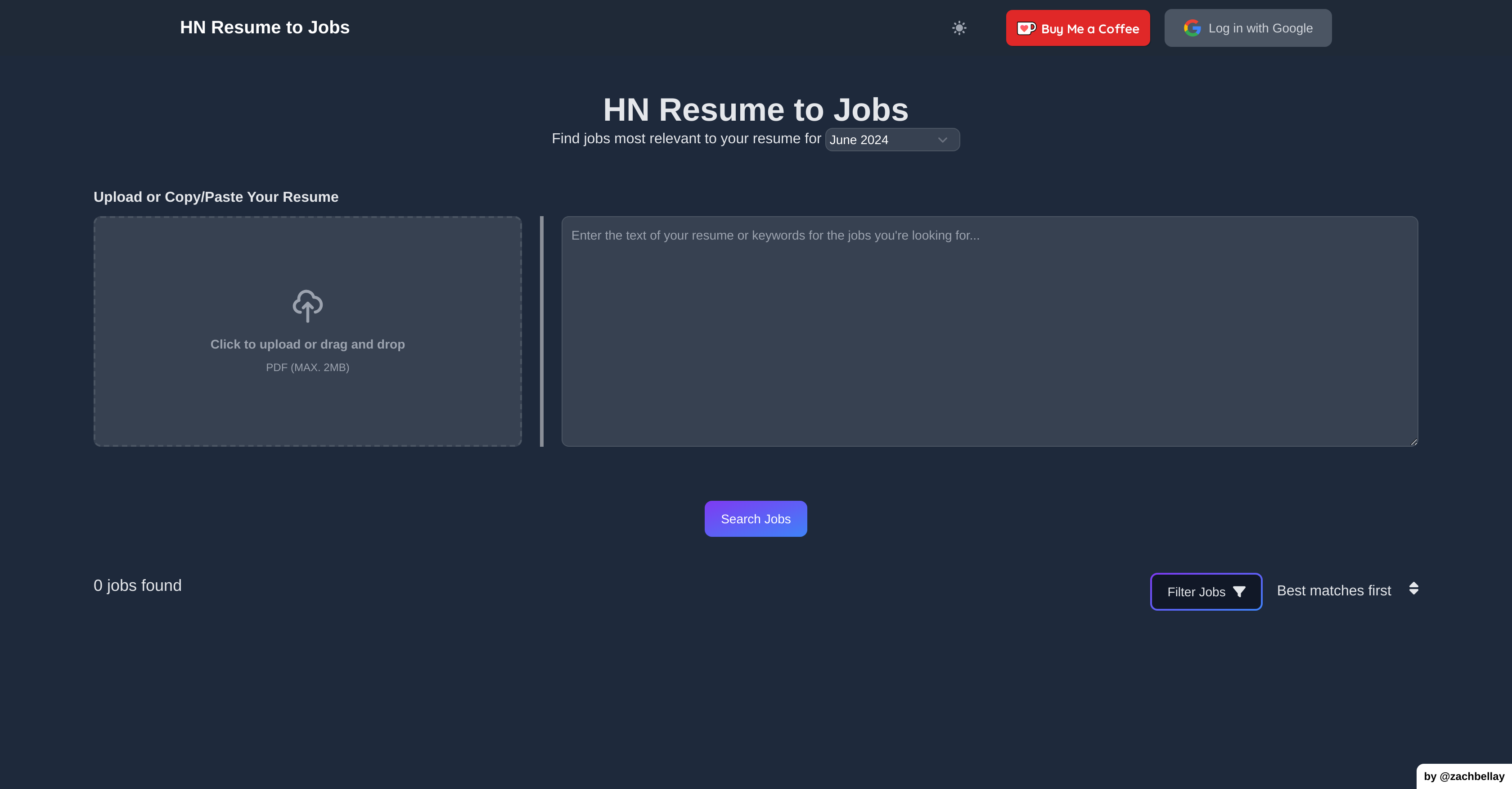 Hnresumetojobs - Screenshot showing the interface and features of this AI tool