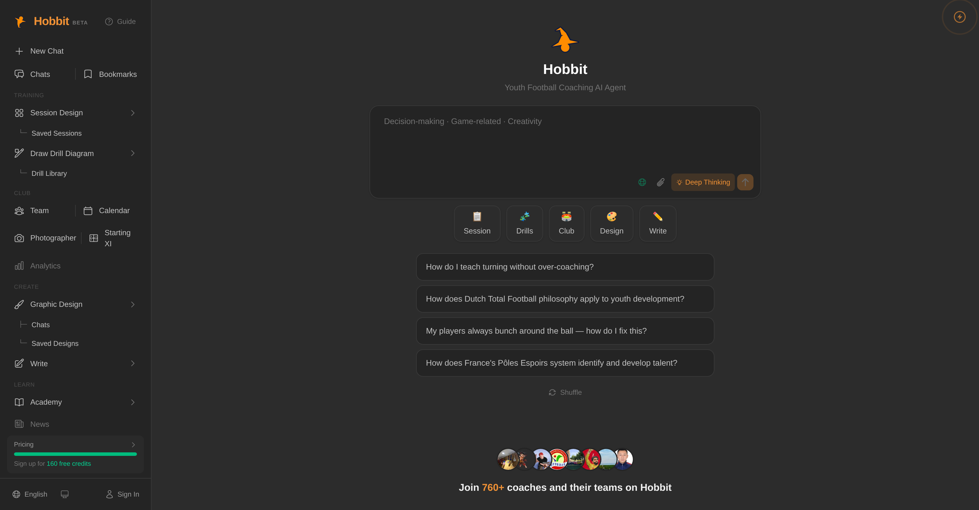 Hobbit AI - Screenshot showing the interface and features of this AI tool