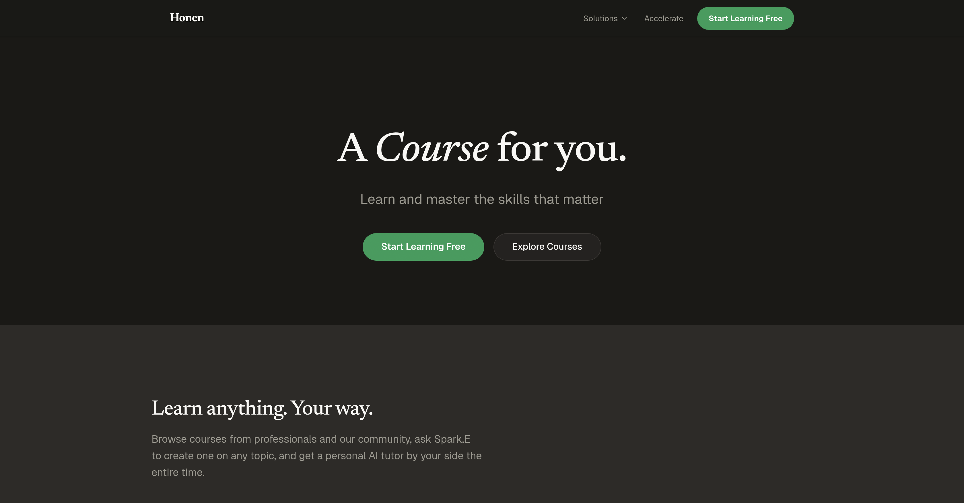 Honen - Screenshot showing the interface and features of this AI tool
