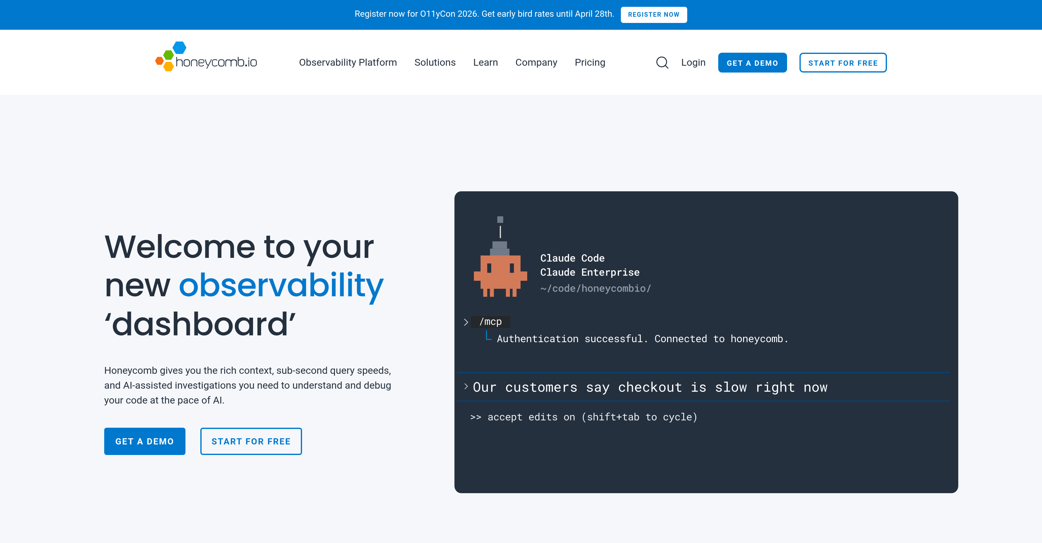 Honeycomb - Screenshot showing the interface and features of this AI tool
